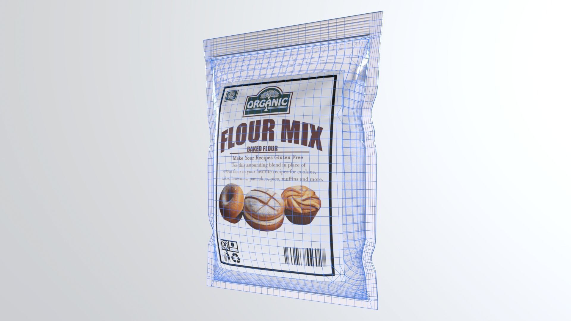 FlourMix Low-poly 3D model_8