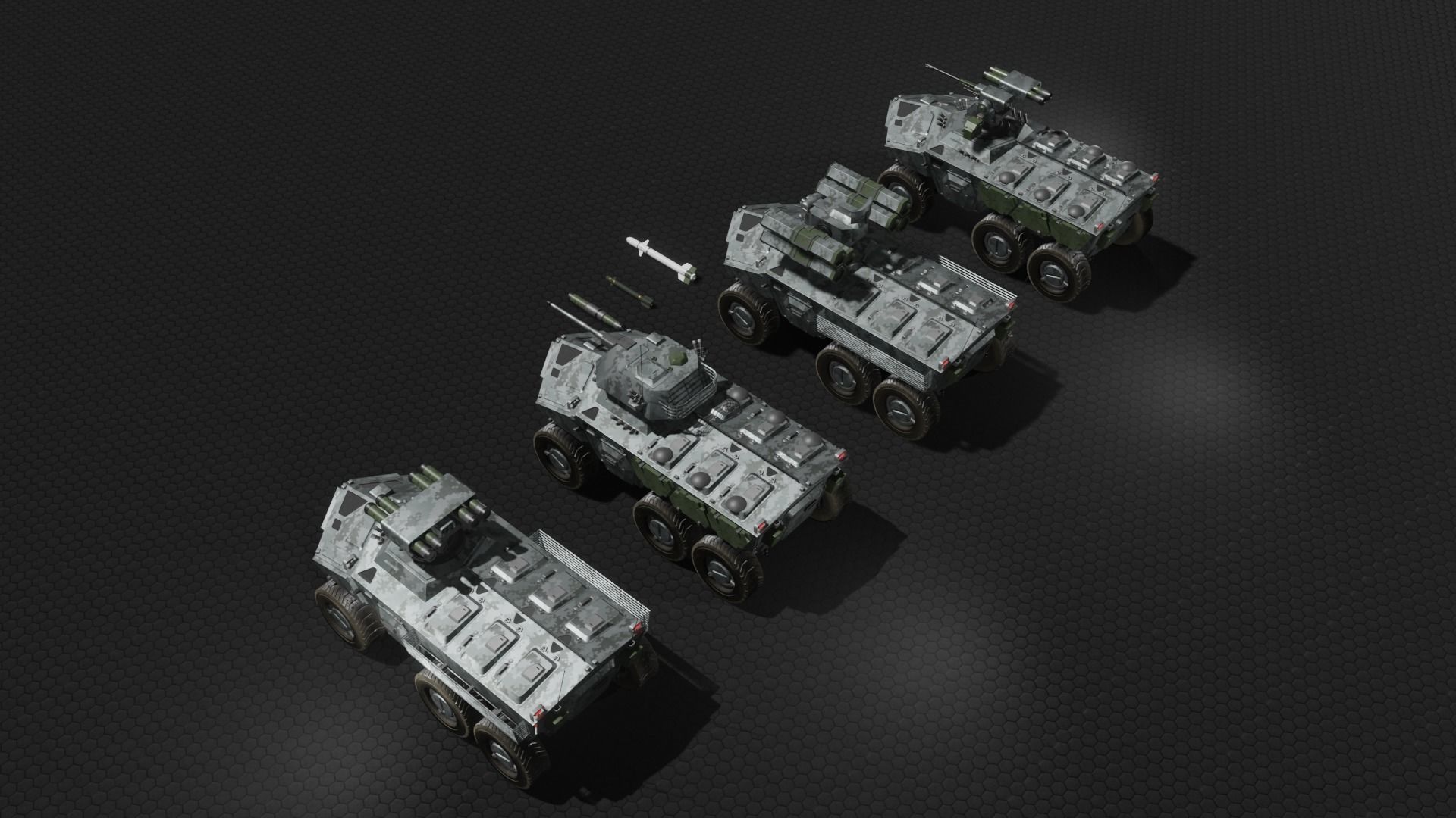 Sci-fi APC Collection 3D model_6