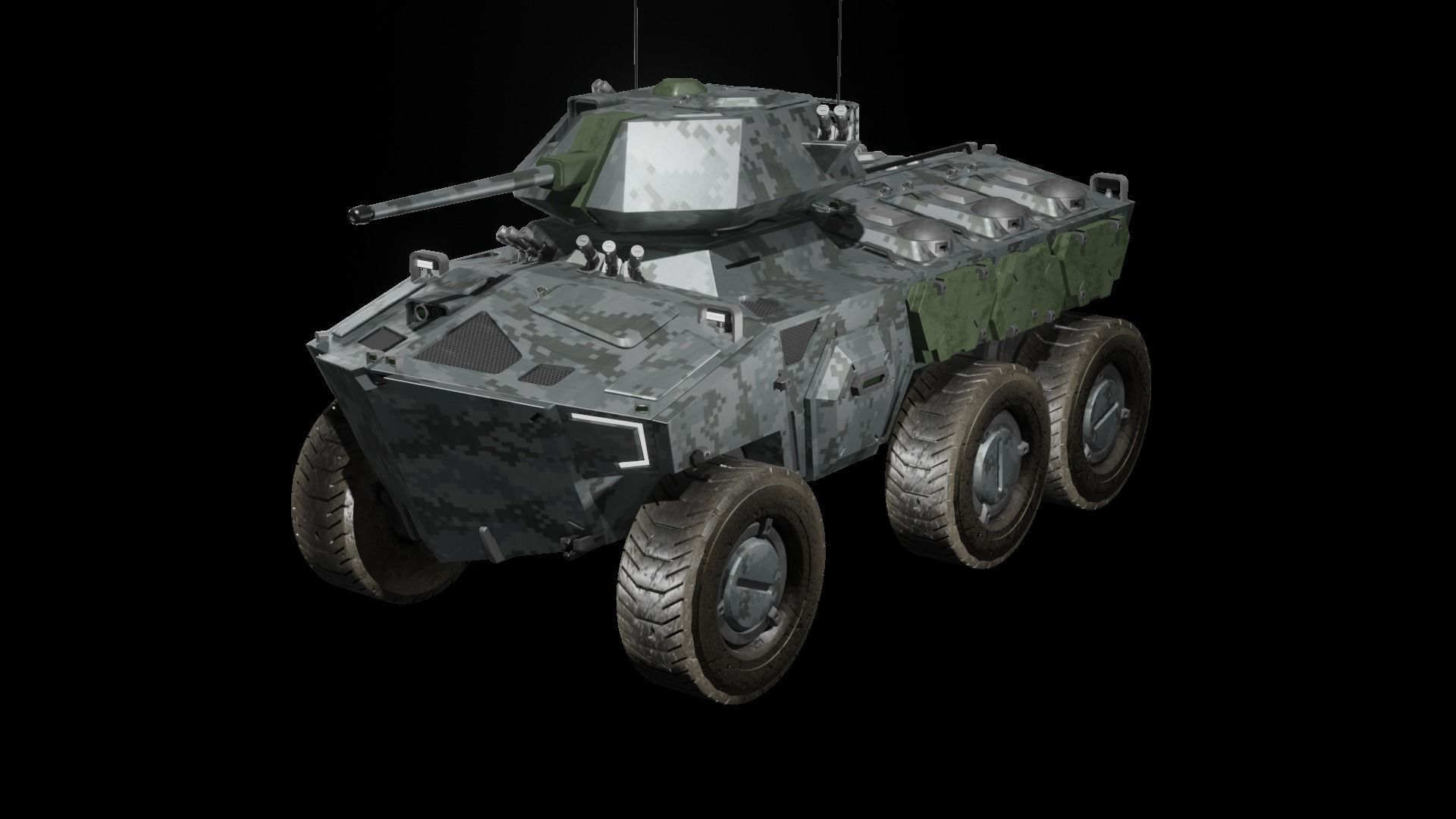 Sci-fi APC Collection 3D model_9