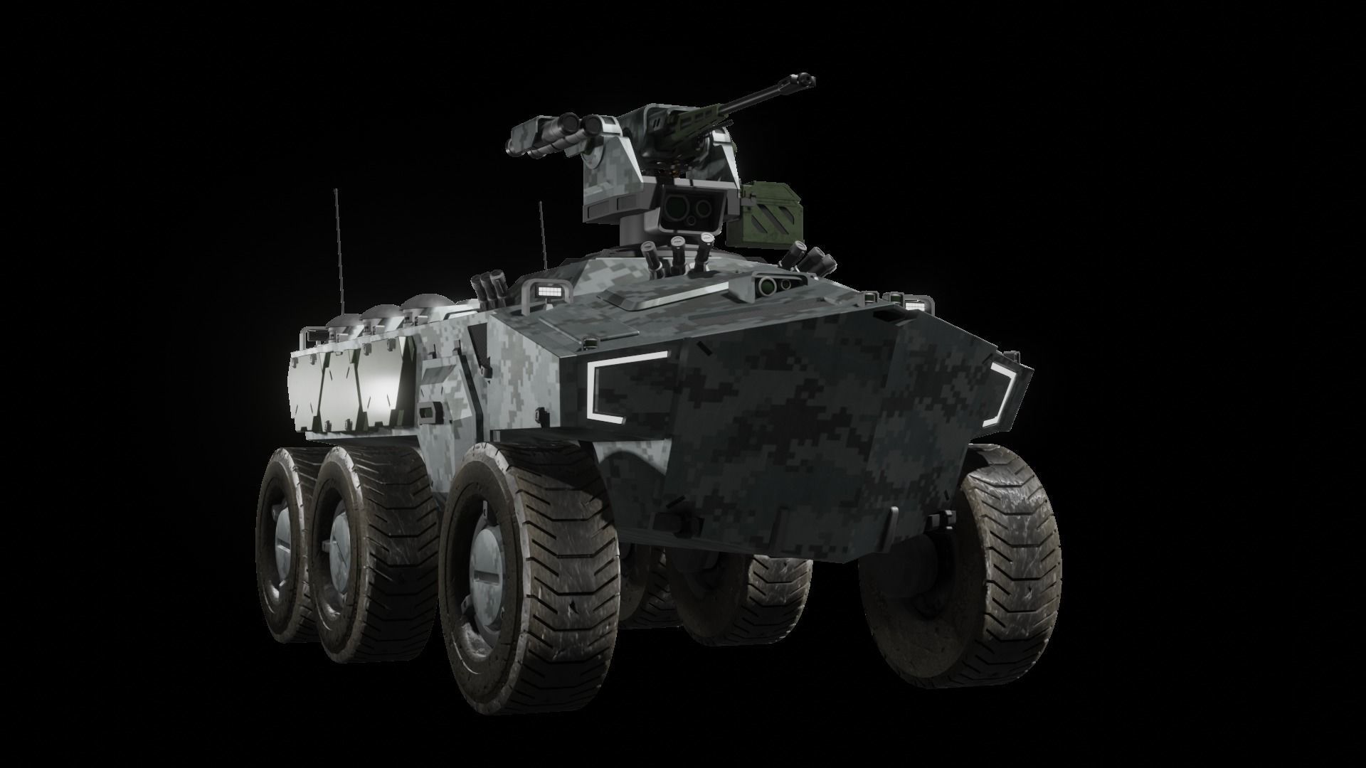 Sci-fi APC Collection 3D model_12