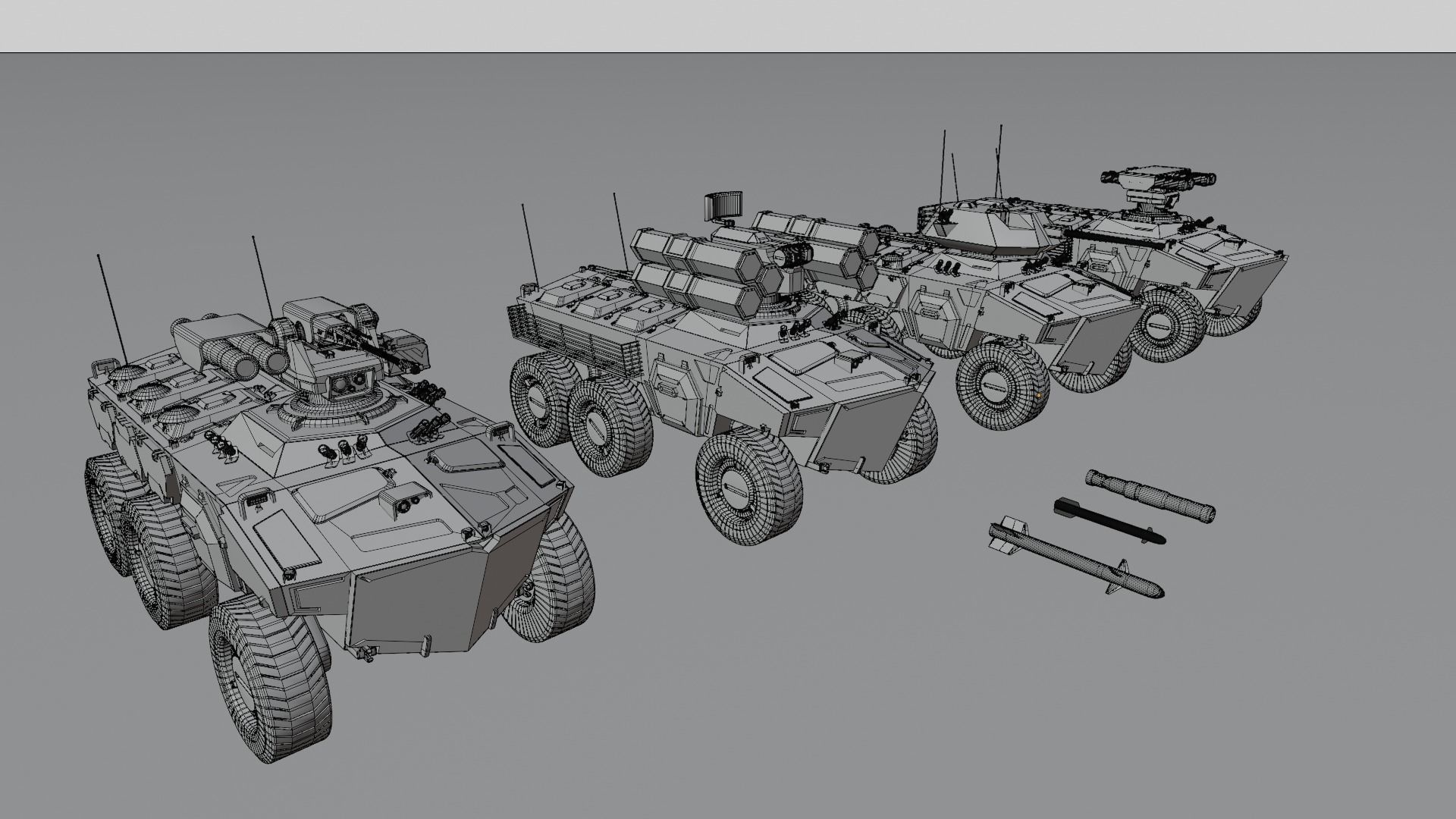 Sci-fi APC Collection 3D model_23