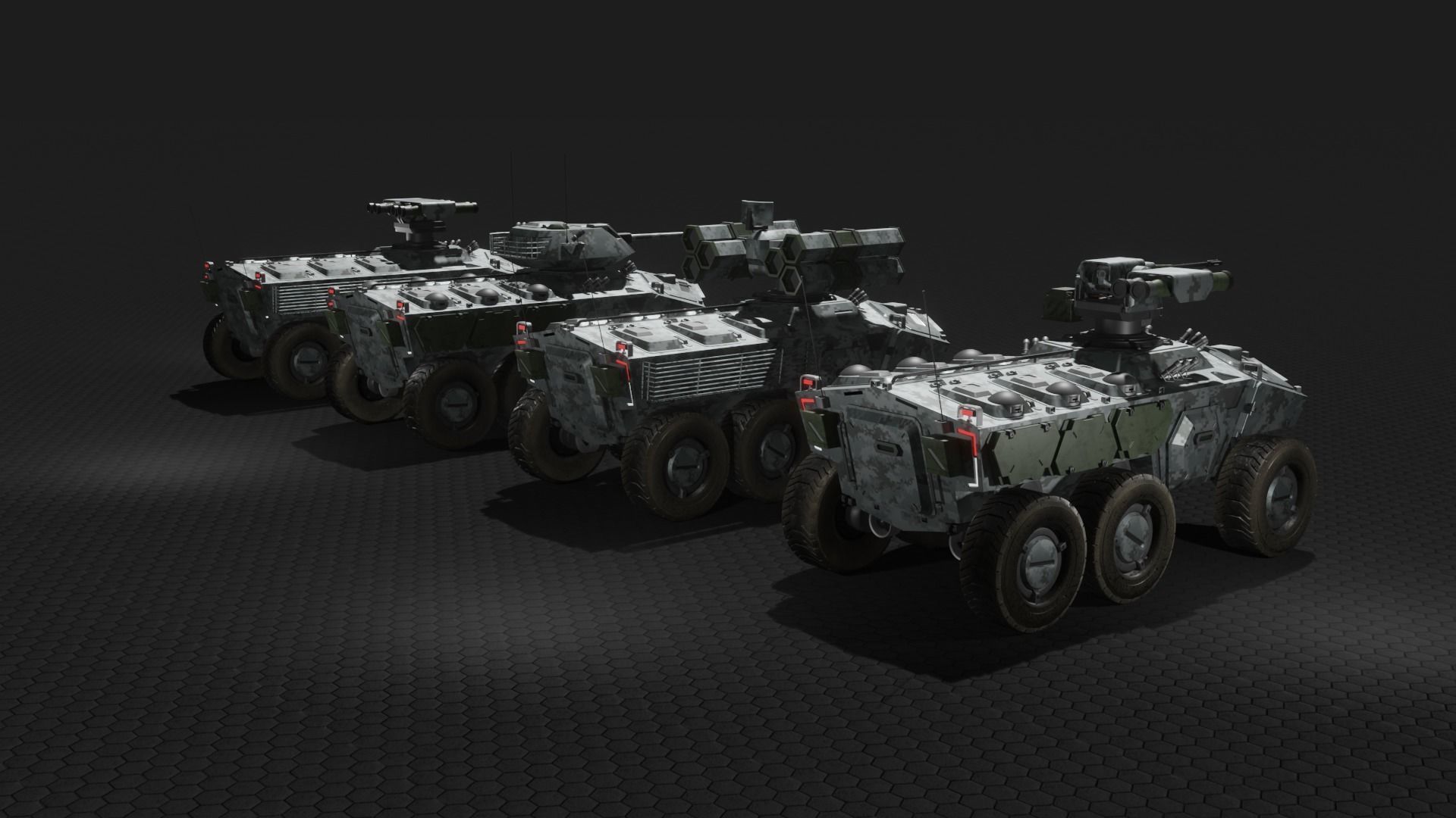Sci-fi APC Collection 3D model_4