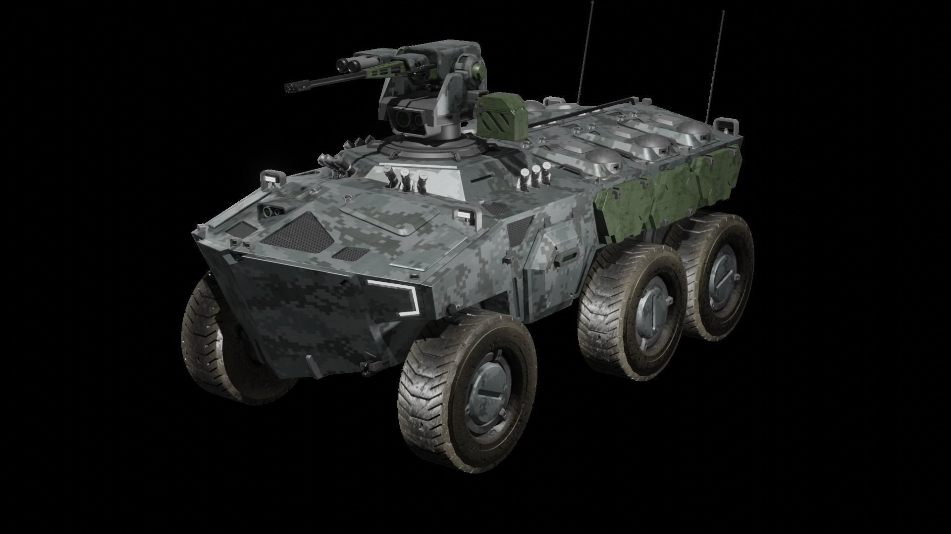 Sci-fi APC Collection 3D model_7