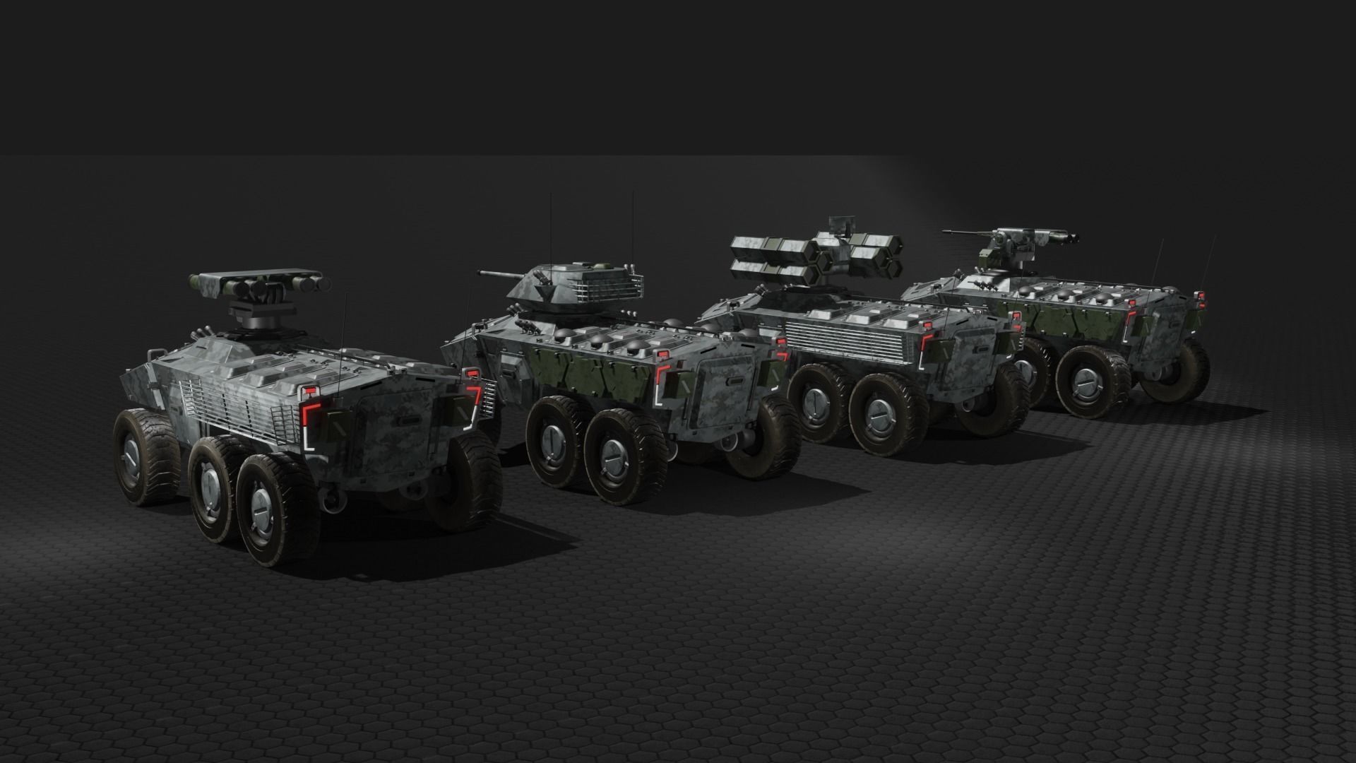 Sci-fi APC Collection 3D model_5