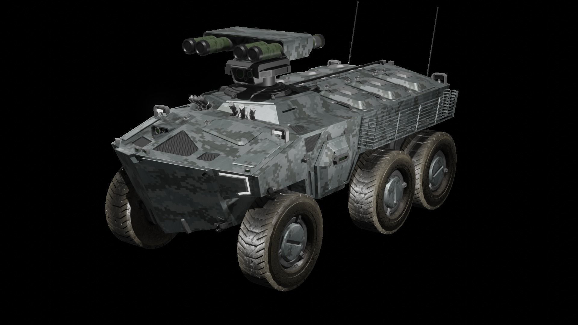 Sci-fi APC Collection 3D model_8