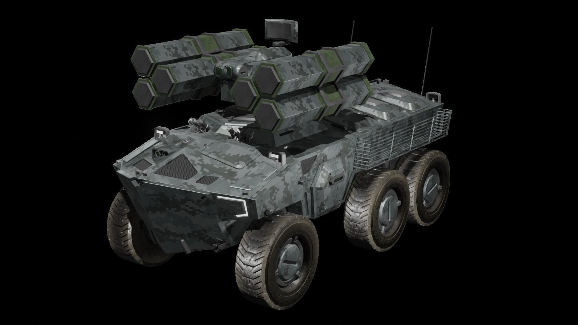 Sci-fi APC Collection 3D model_10