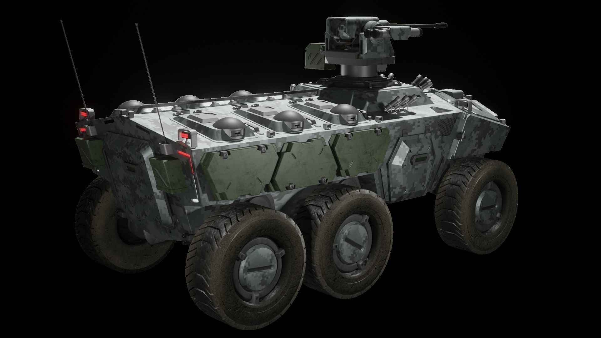 Sci-fi APC Collection 3D model_16