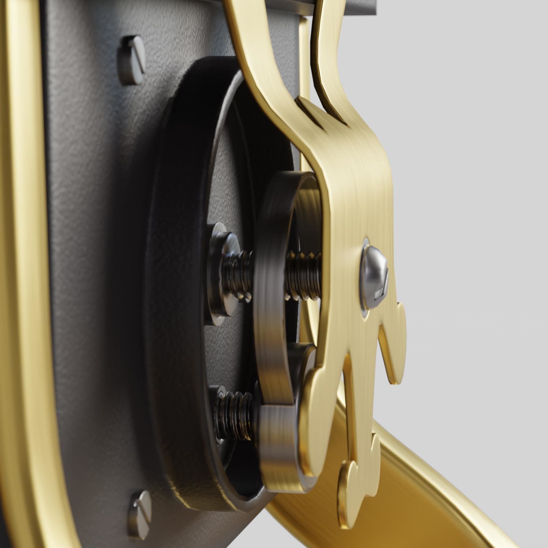 Golden Eiffel Tower Phone Low-poly 3D model_8