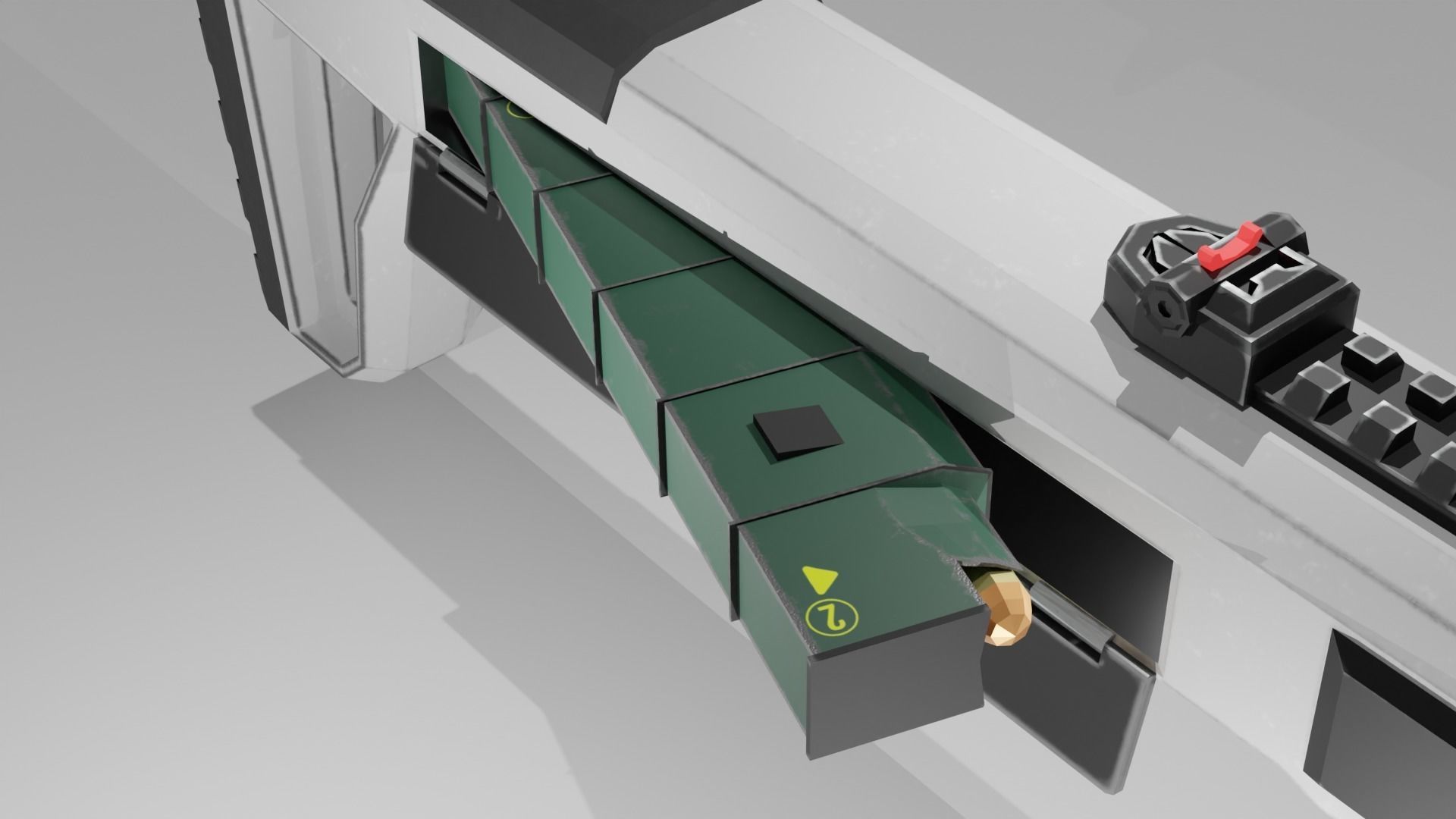 Sci-Fi sub-machine gun model Free low-poly 3D model_5