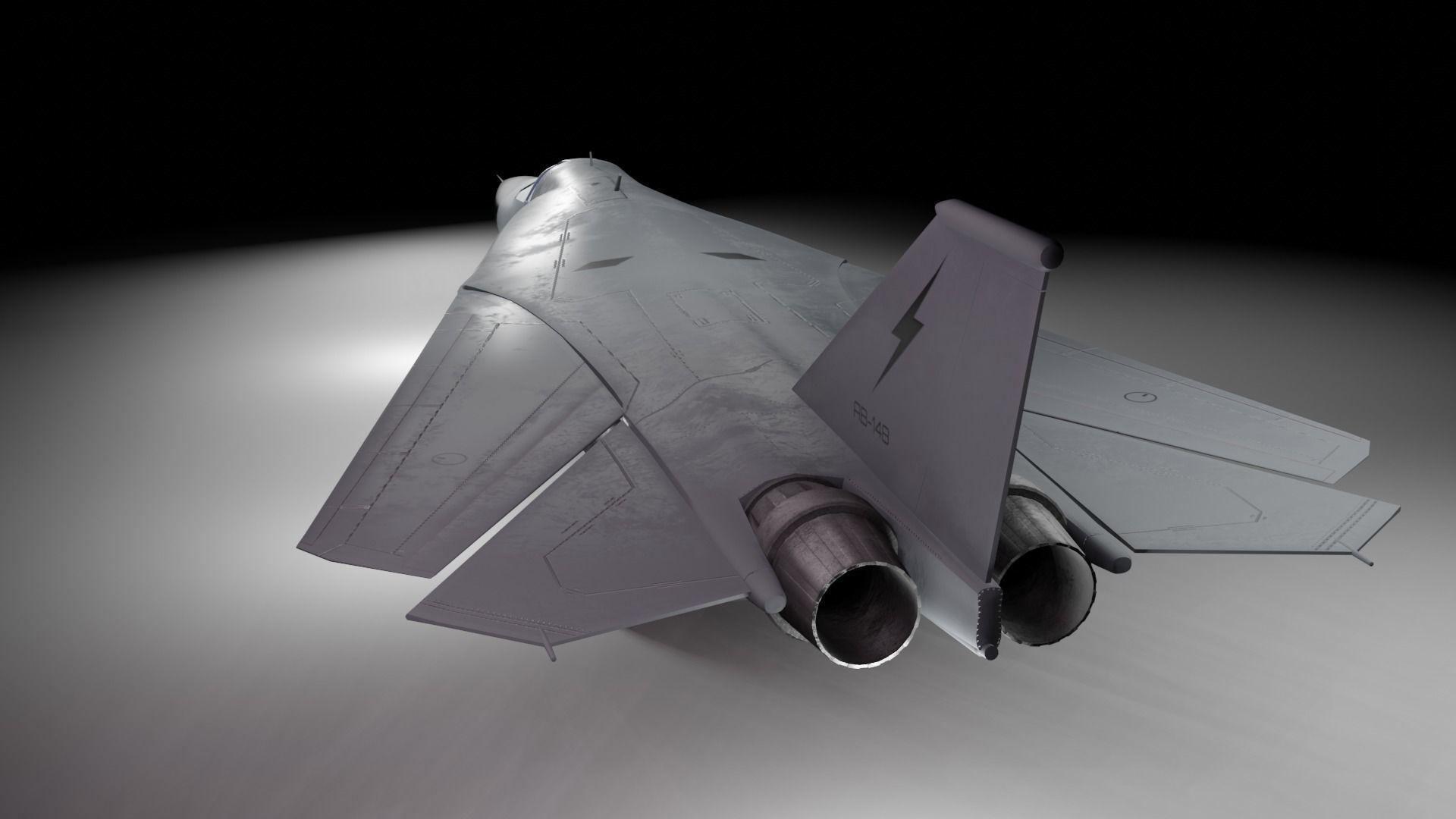 General Dynamics F-111 Aardvark jet  Low-poly 3D model_4