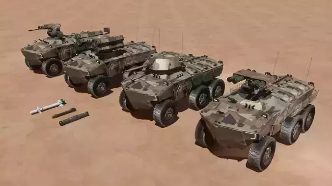 Sci-fi APC collection desert camouflage