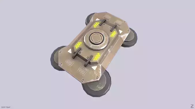 Sci fi trap Low-poly 3D model