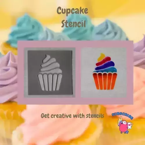 Cupcake Stencil 3D print model
