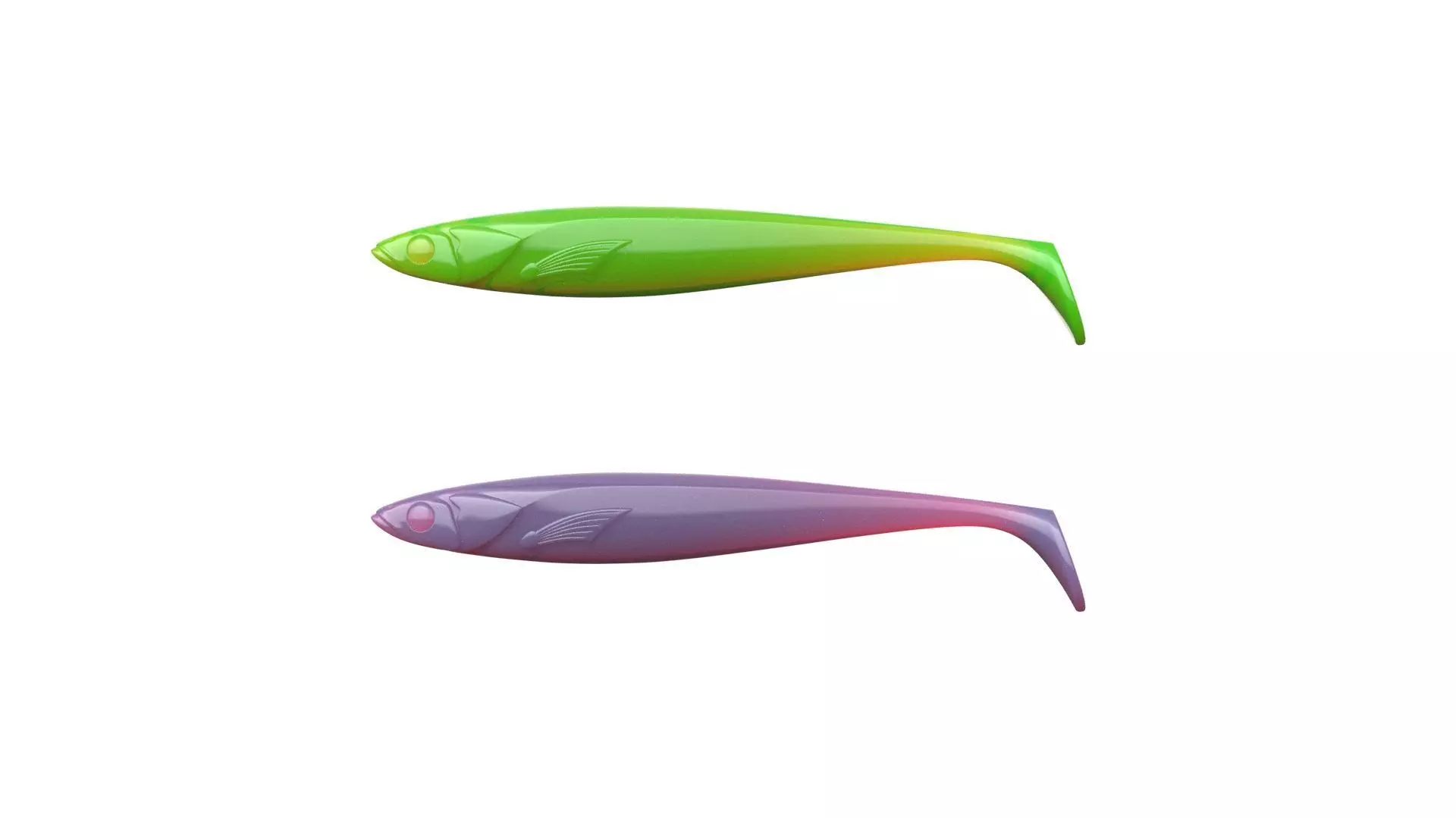 Soft fishing lure 130mm 3D print model_0