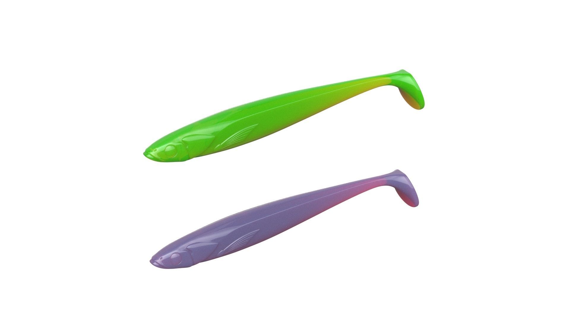Soft fishing lure 130mm 3D print model_1