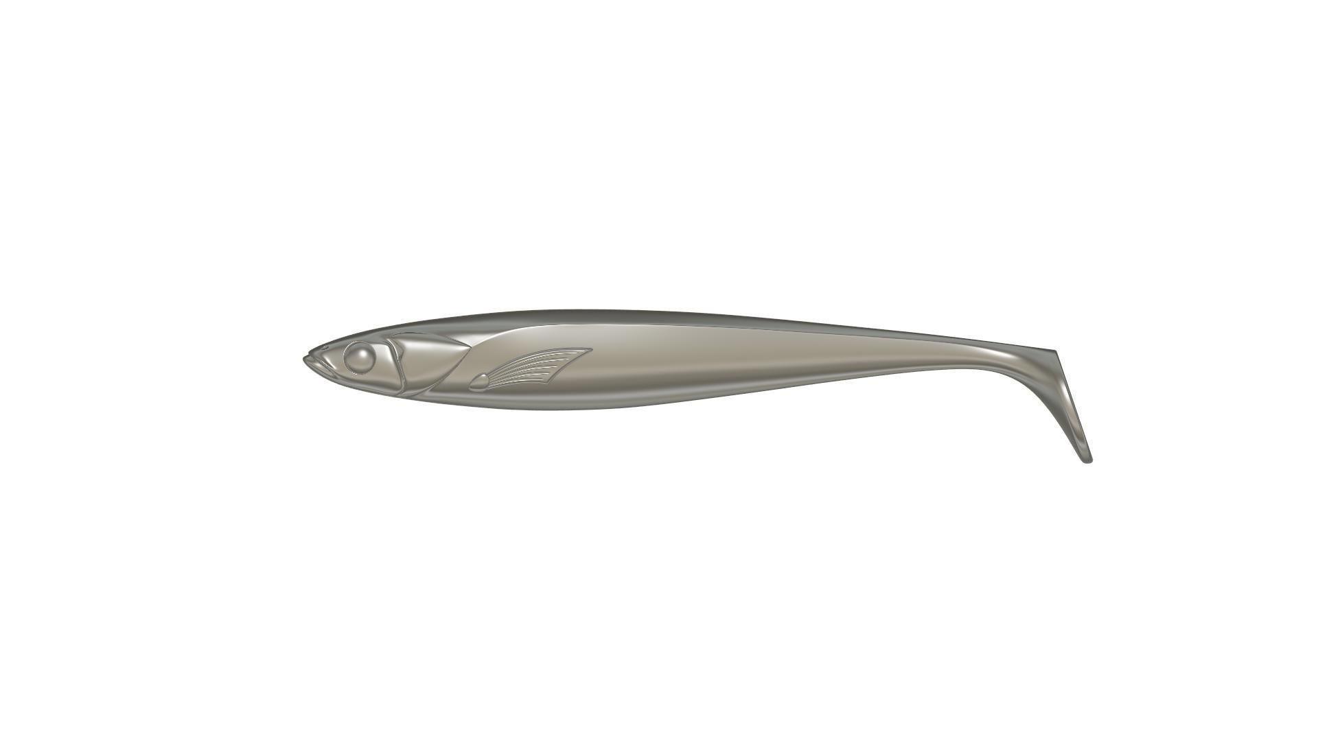Soft fishing lure 130mm 3D print model_19