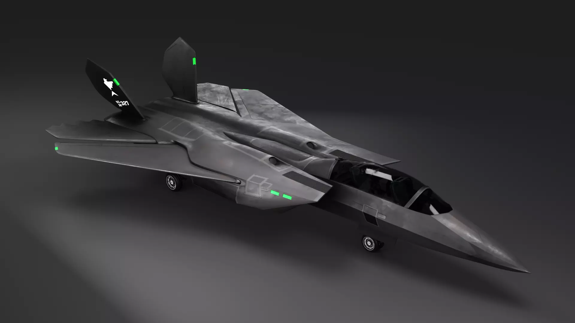 FAS-36 Vampire Next Generation Stealth Jet Low-poly 3D model