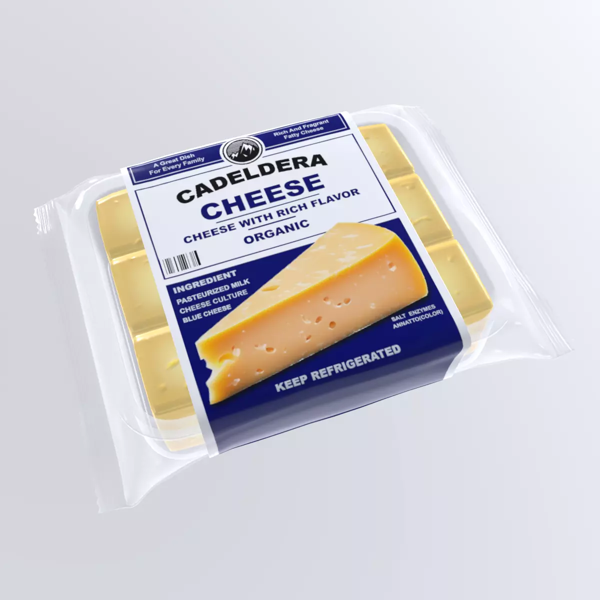 Cheese Low-poly 3D model_0