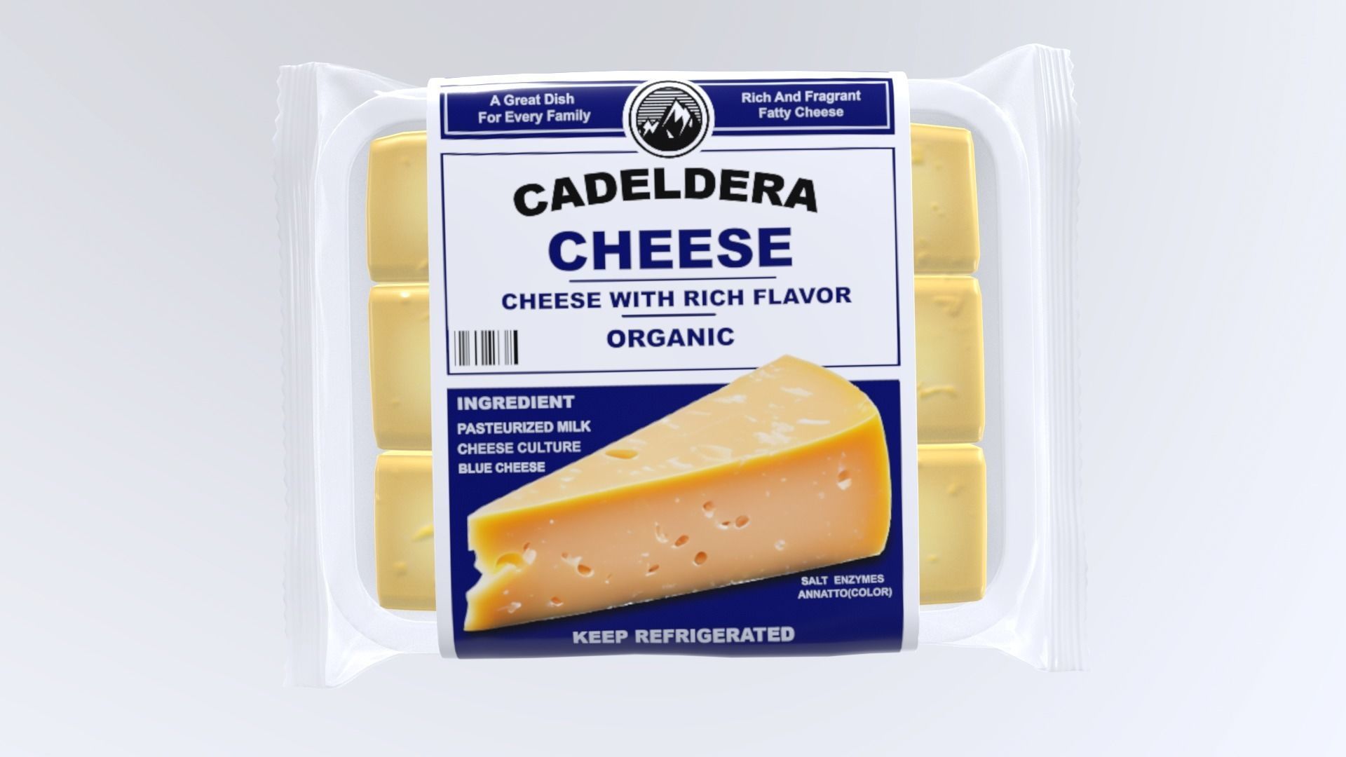 Cheese Low-poly 3D model_2