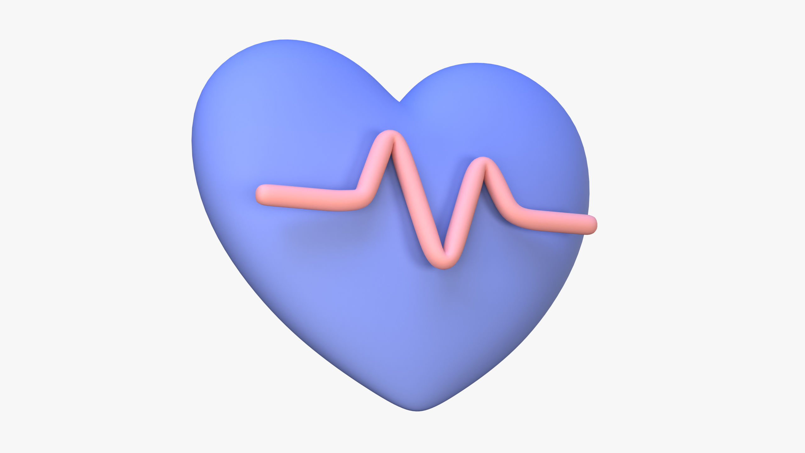 Heart Rate 3D Icon 3D model_4