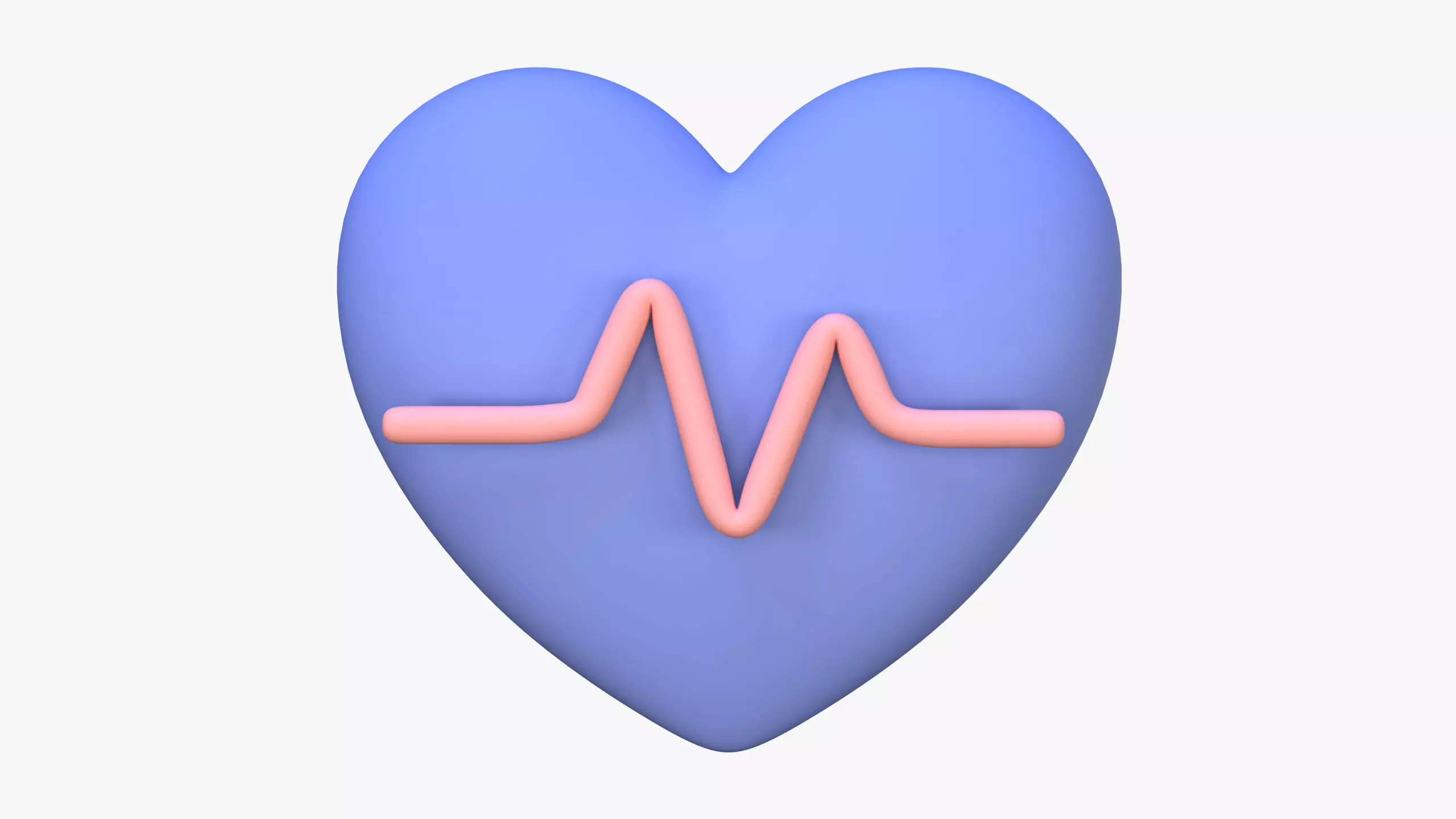 Heart Rate 3D Icon 3D model_0