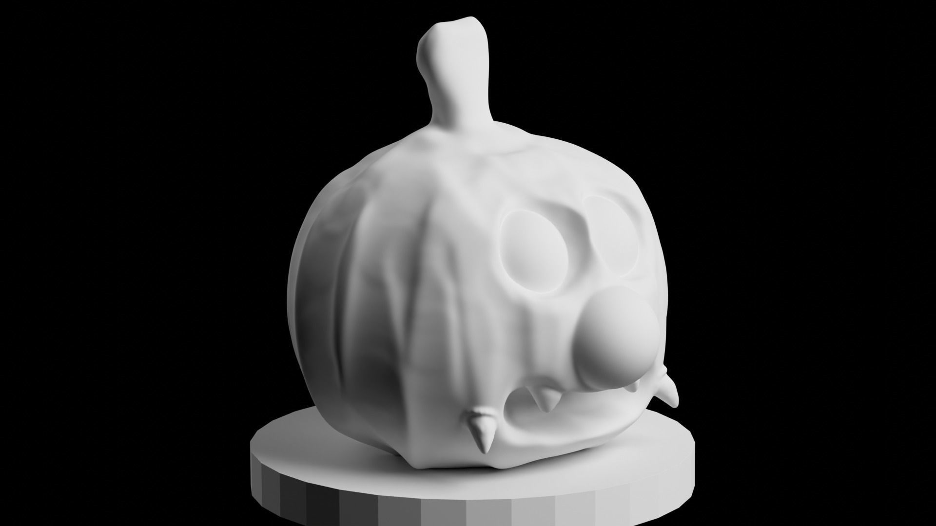 PUMPKIN MONSTER 3D print model_2