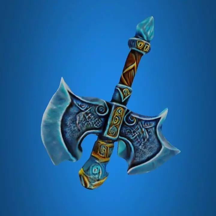 Diamond Greece medieval axe Low-poly 3D model