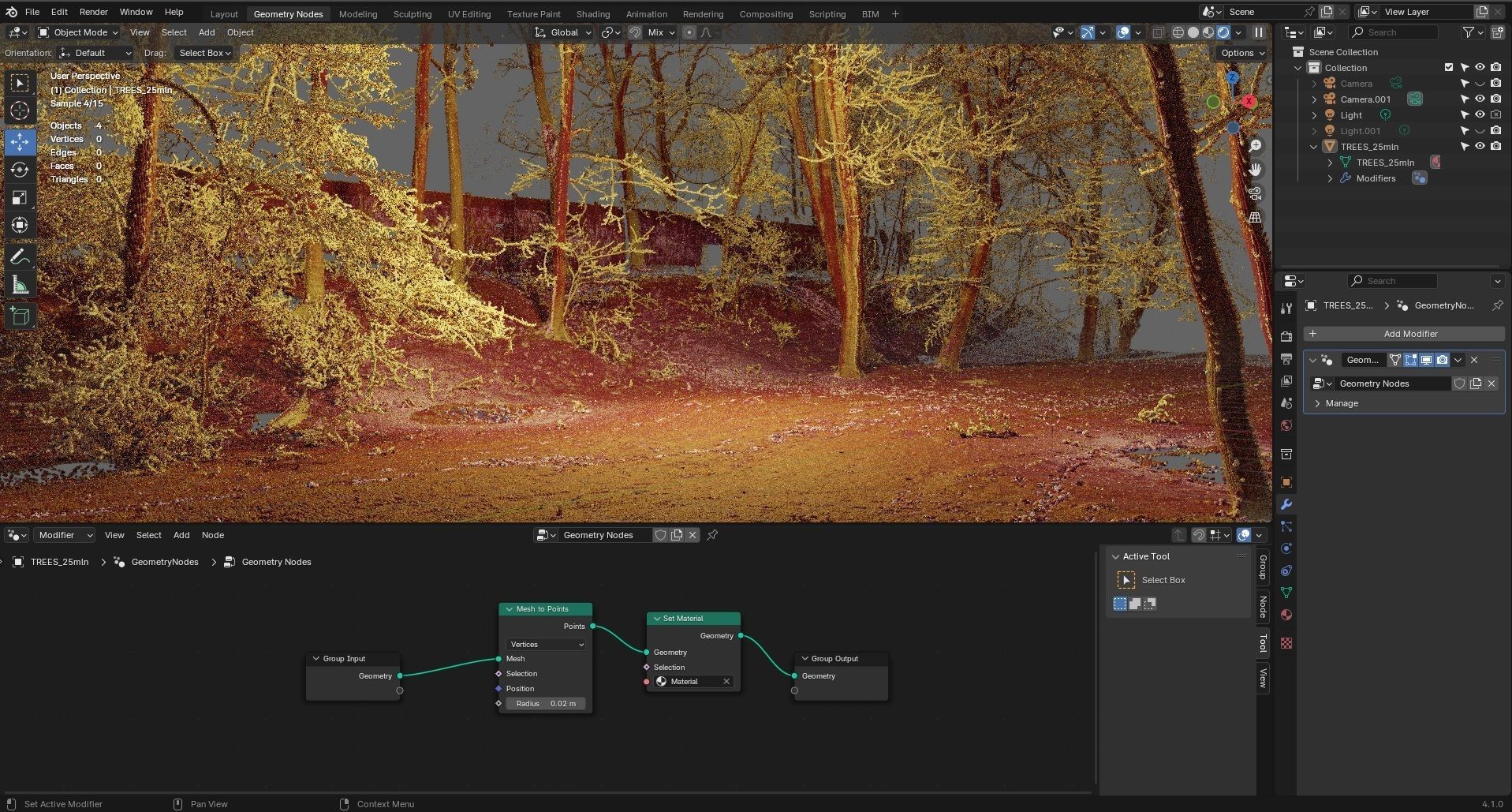 Trees In The Park - Point Cloud 3D model_7