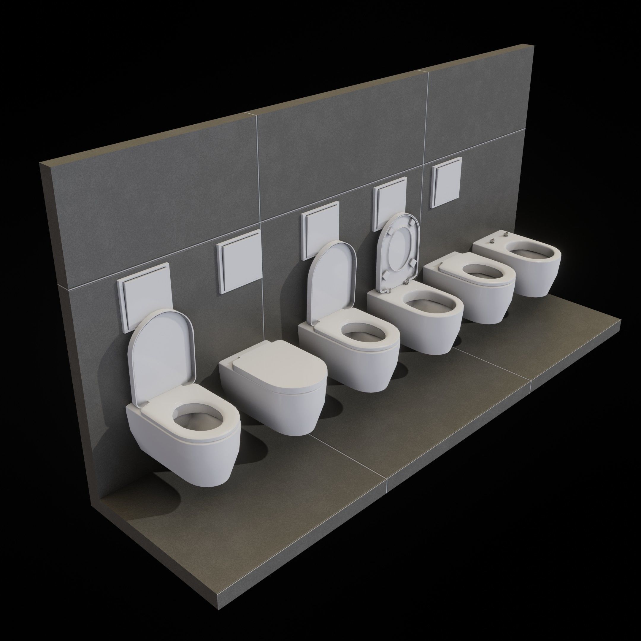 Bathroom Interior Package 3 3D Model Collection_43