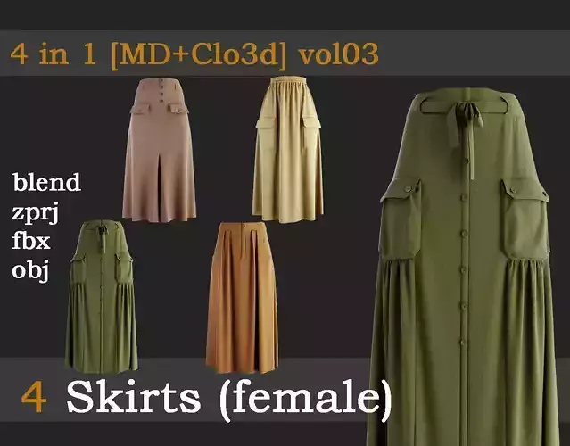4 Long skirts vol03