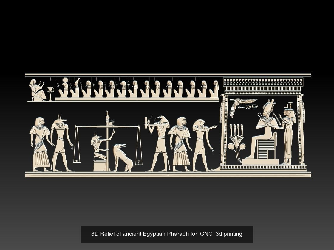 Ancient Egyptian Relief CNC 3D Printable models  3D Model Collection_1