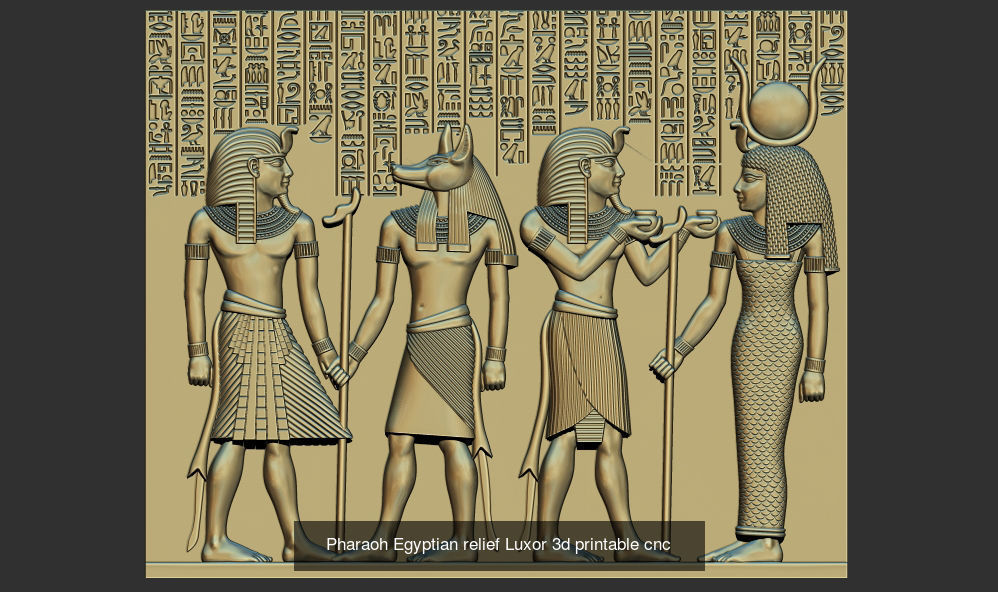 Ancient Egyptian Relief CNC 3D Printable models  3D Model Collection_7