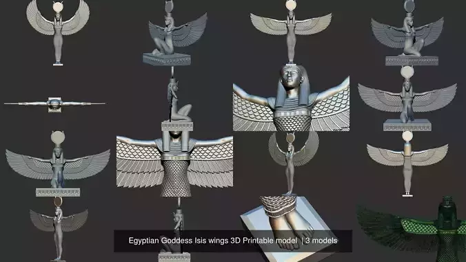 Egyptian Goddess Isis wings 3D Printable model  3D Model Collection