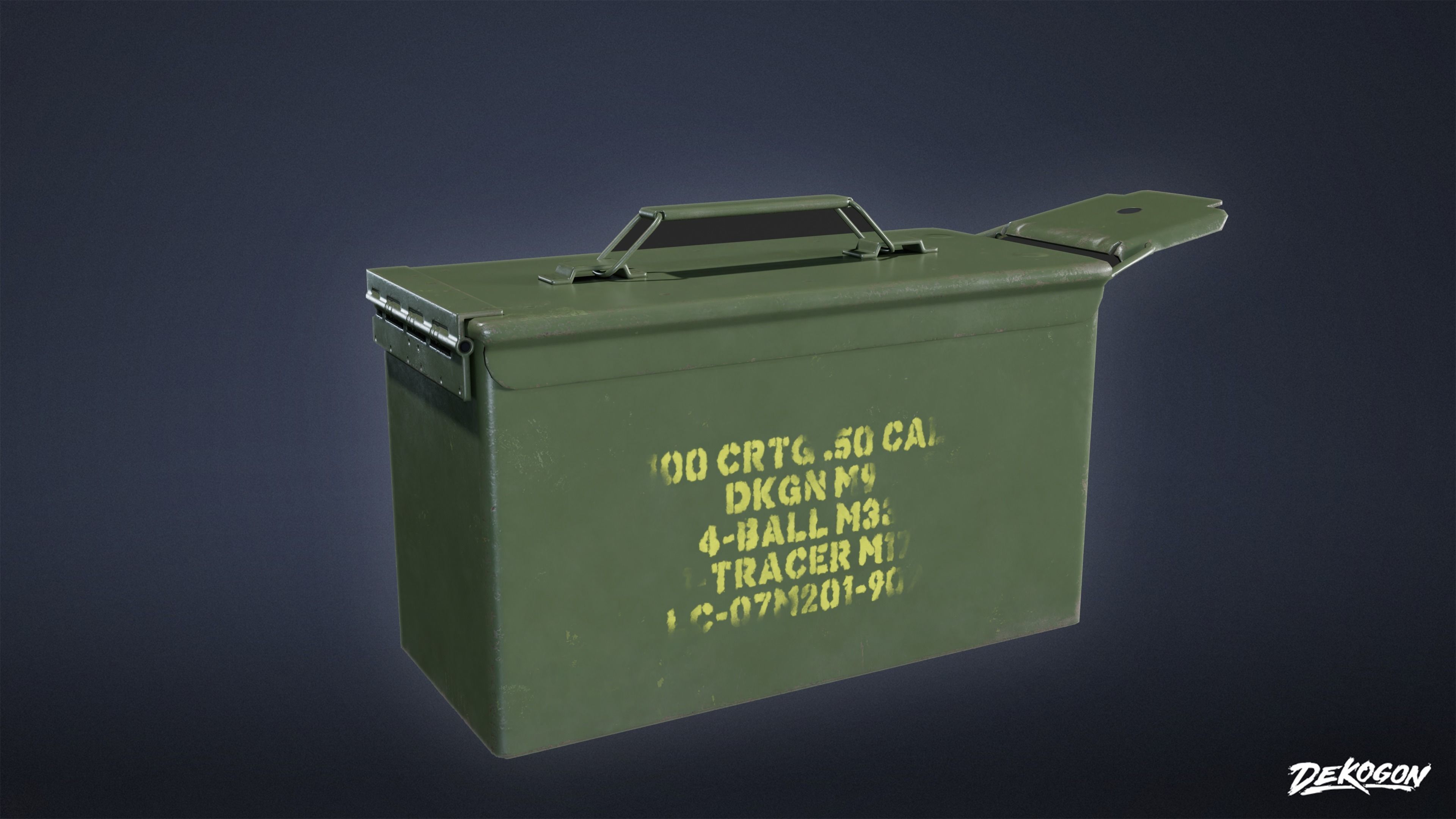 MILITARY - Ammo Box 02 - LOW POLY Low-poly 3D model_1