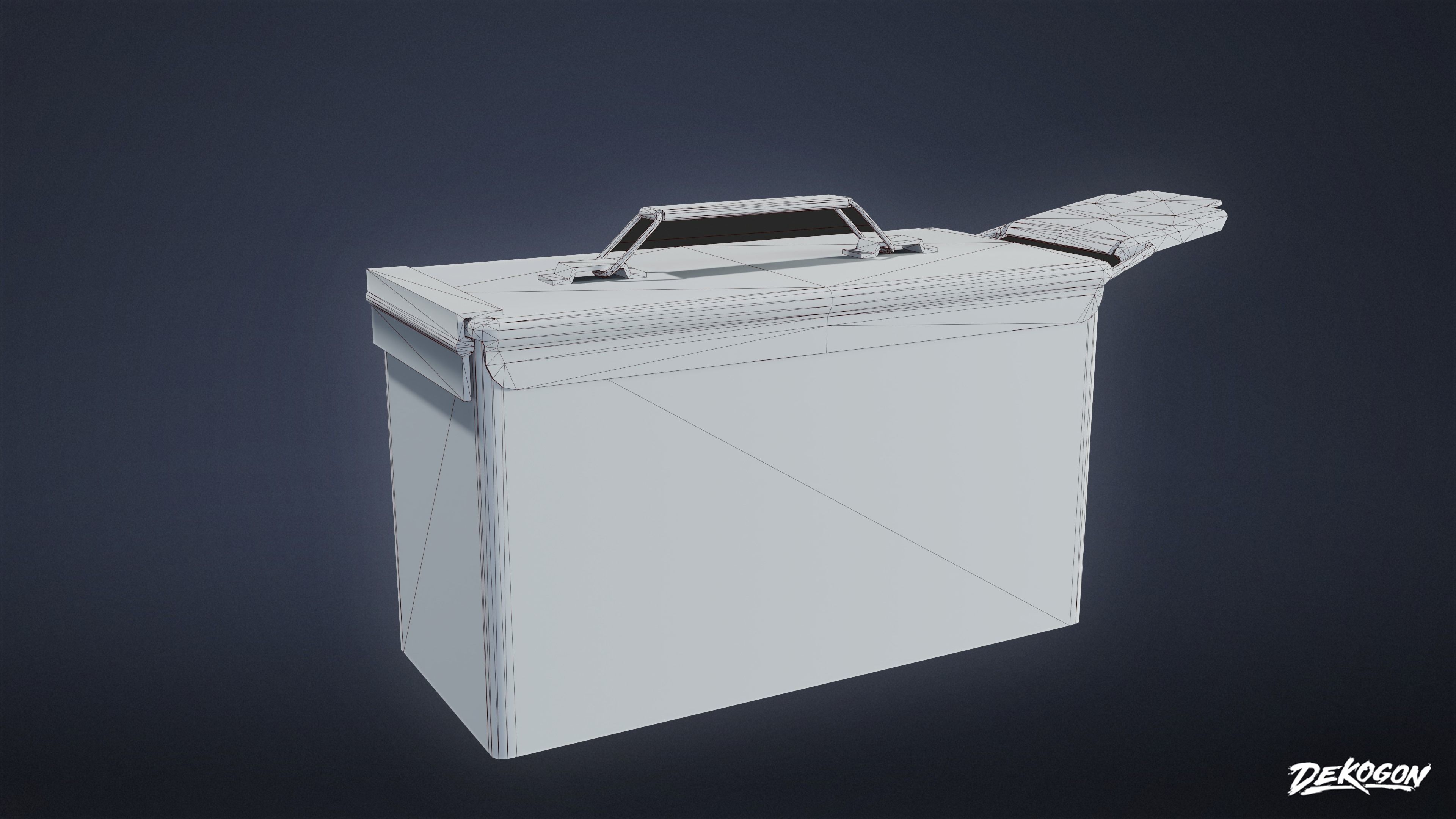 MILITARY - Ammo Box 02 - LOW POLY Low-poly 3D model_2