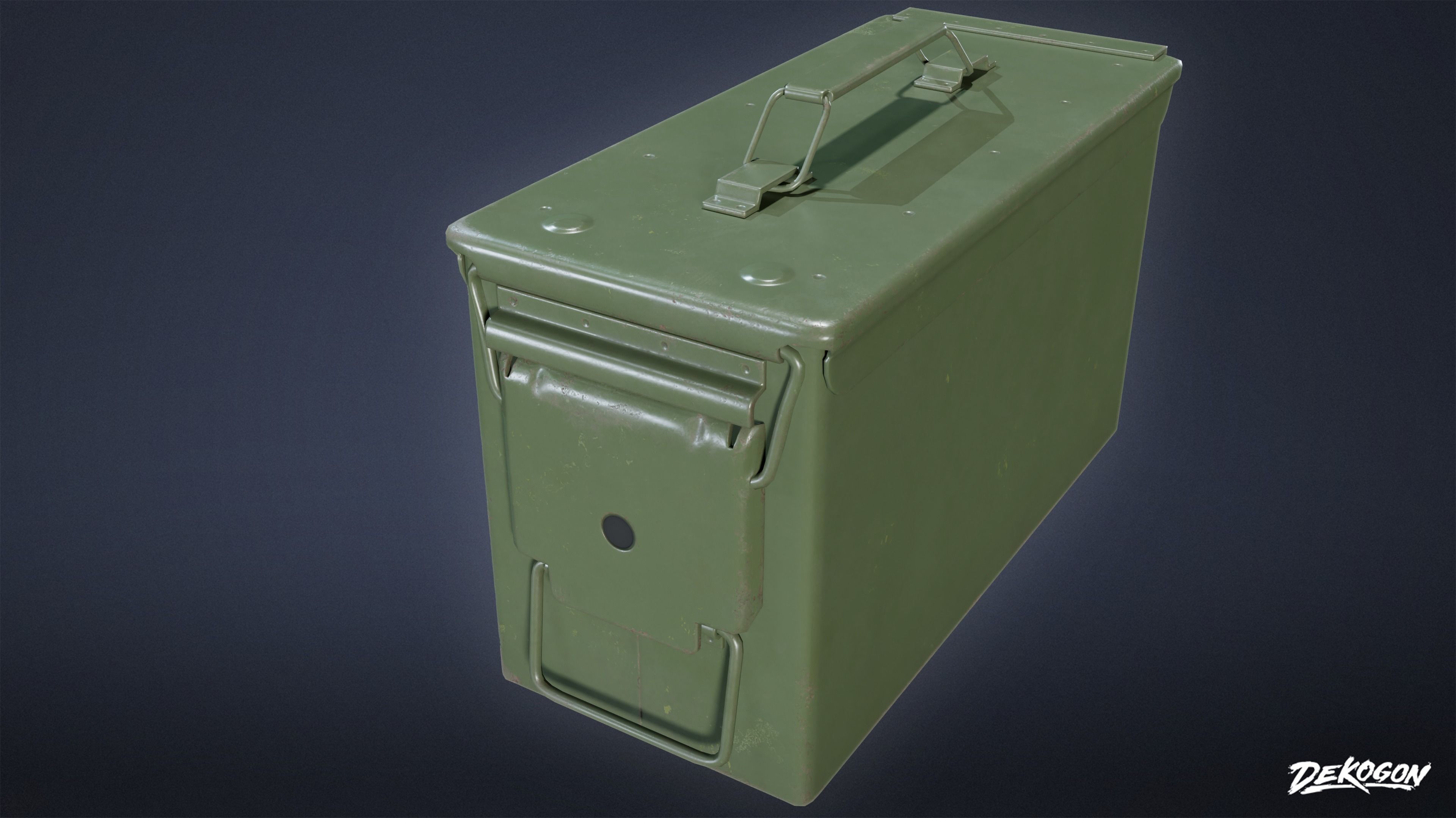 MILITARY - Ammo Box 02 - LOW POLY Low-poly 3D model_6