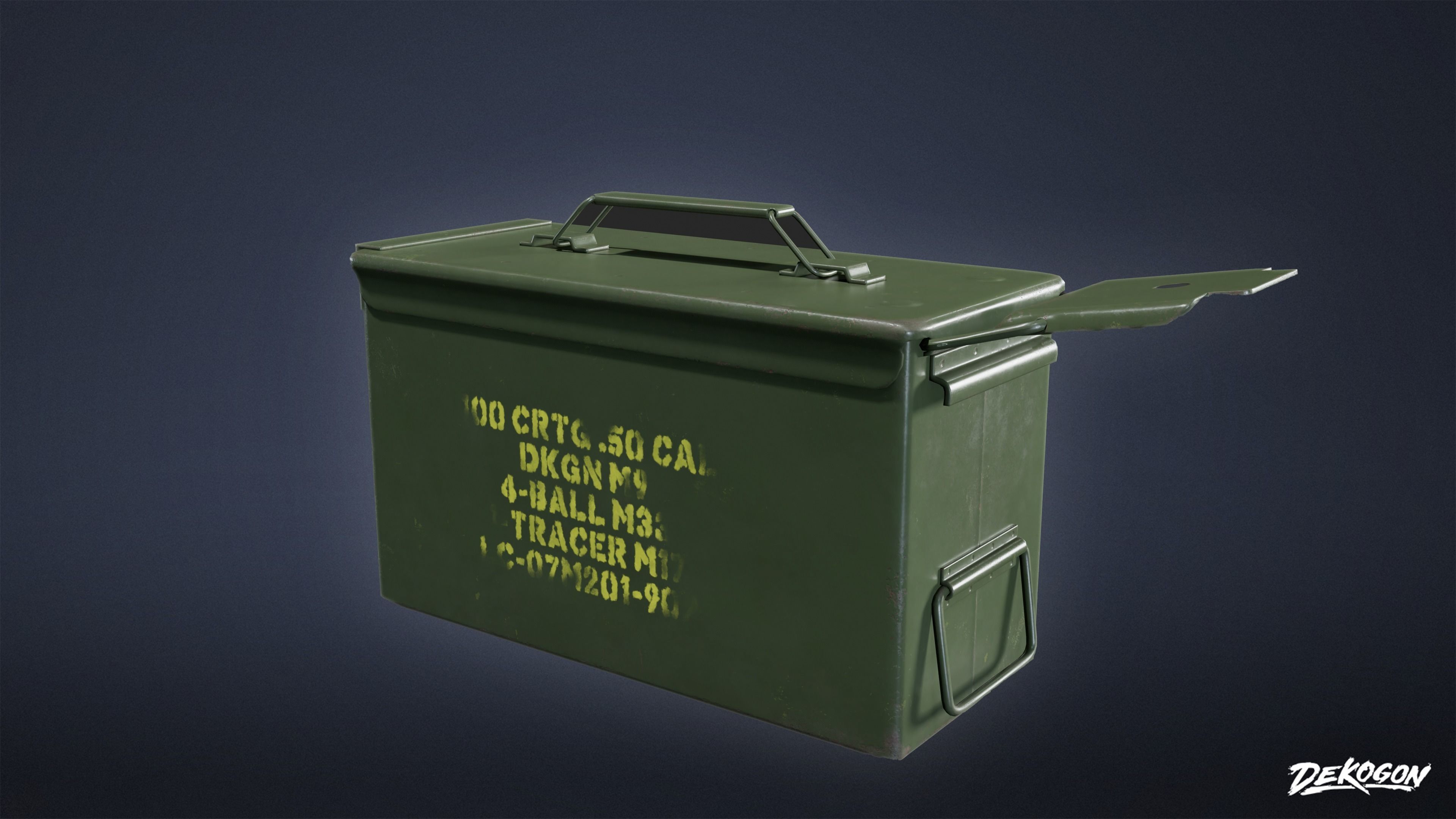 MILITARY - Ammo Box 02 - LOW POLY Low-poly 3D model_3
