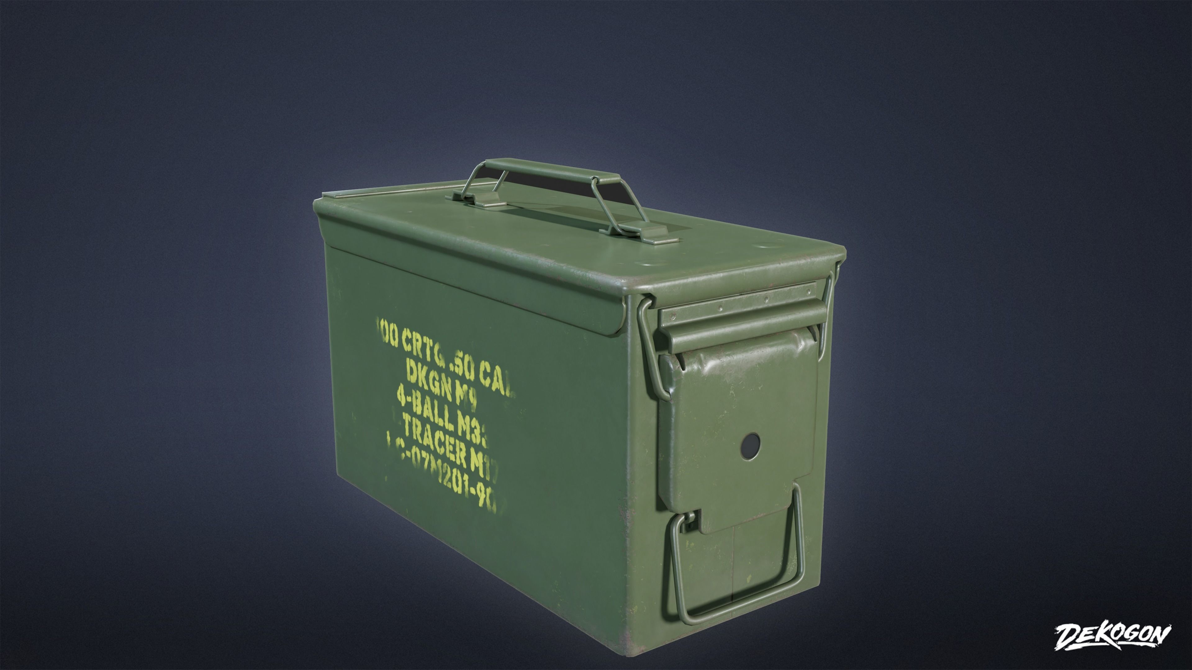 MILITARY - Ammo Box 02 - LOW POLY Low-poly 3D model_5