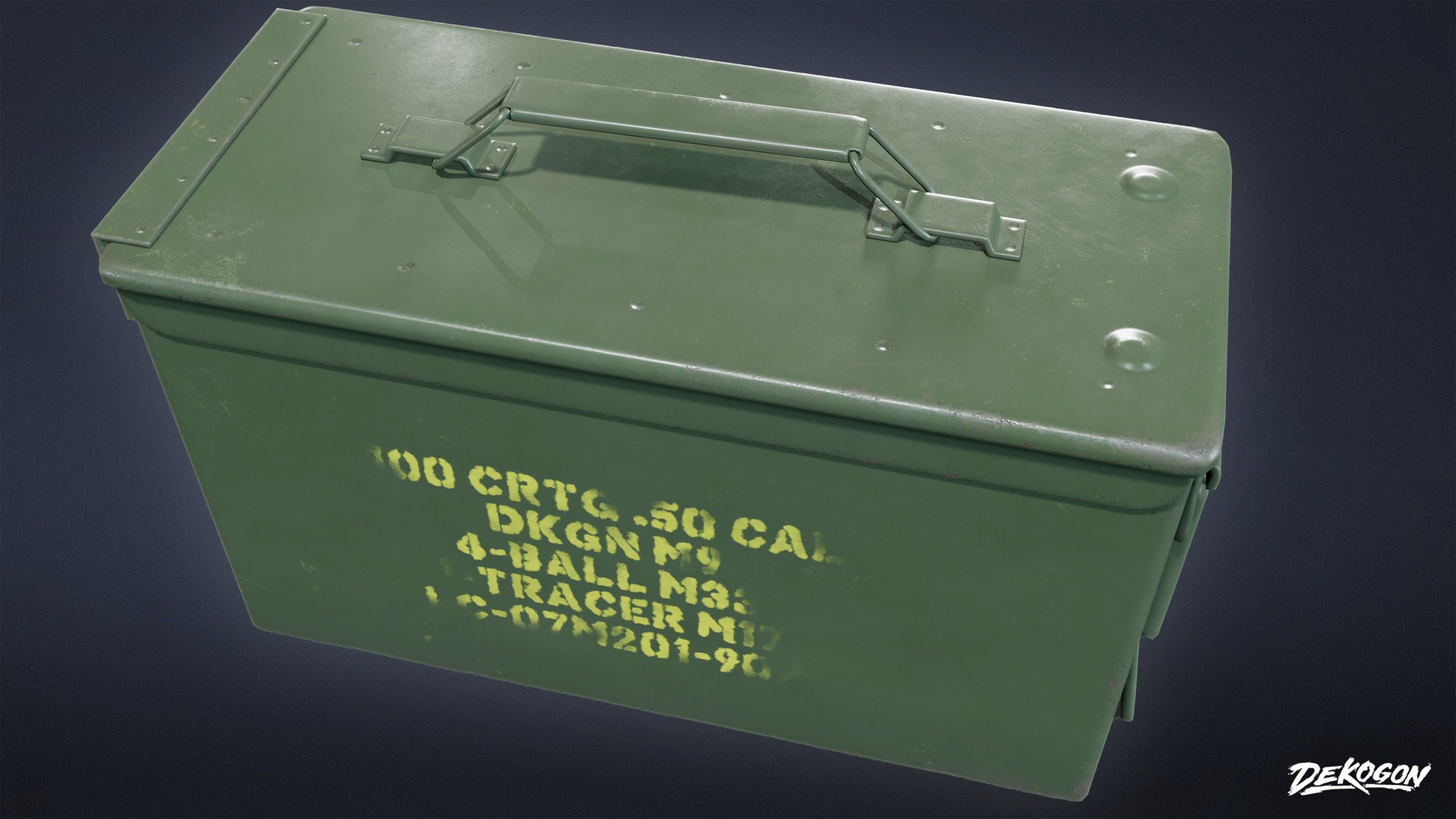 MILITARY - Ammo Box 02 - LOW POLY Low-poly 3D model_7