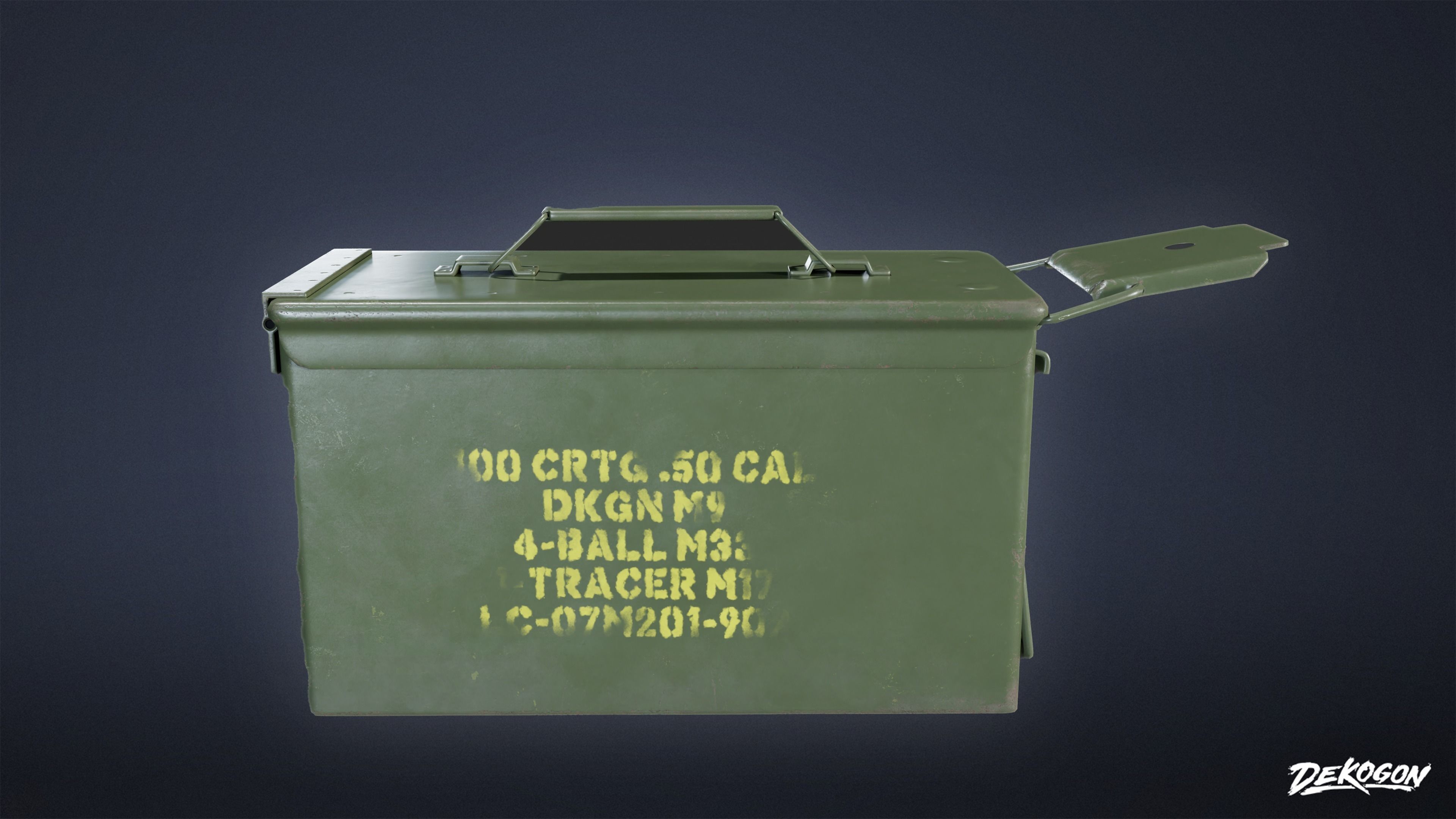 MILITARY - Ammo Box 02 - LOW POLY Low-poly 3D model_4