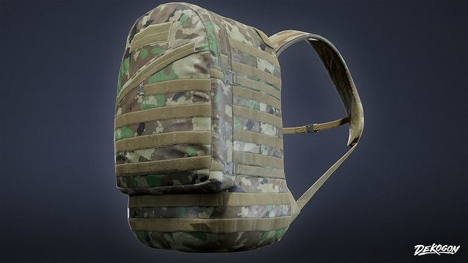 MILITARY - Backpack 09 - LOW POLY Low-poly 3D model
