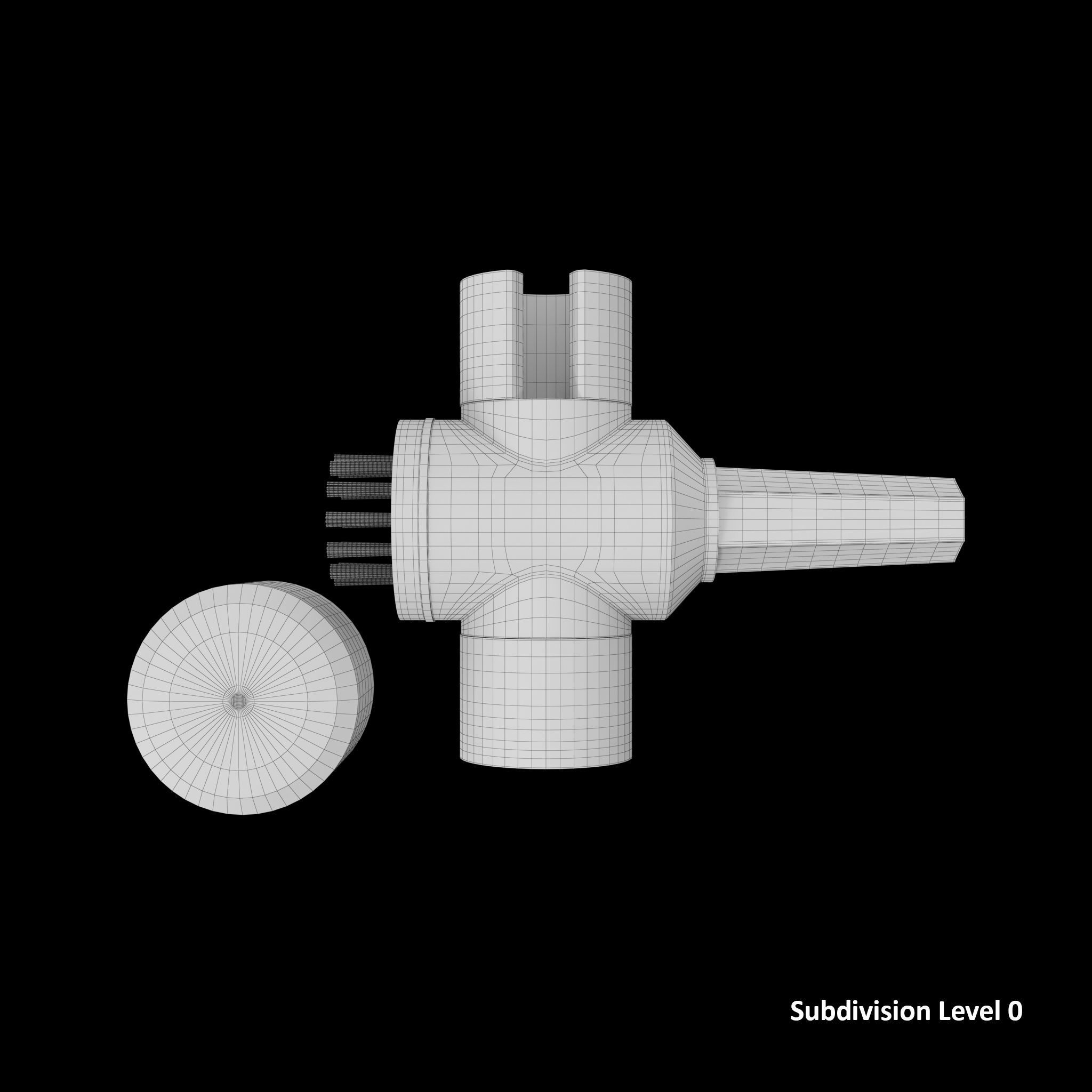 SO Terminal cleaner with side Terminal brush Low-poly 3D model_8