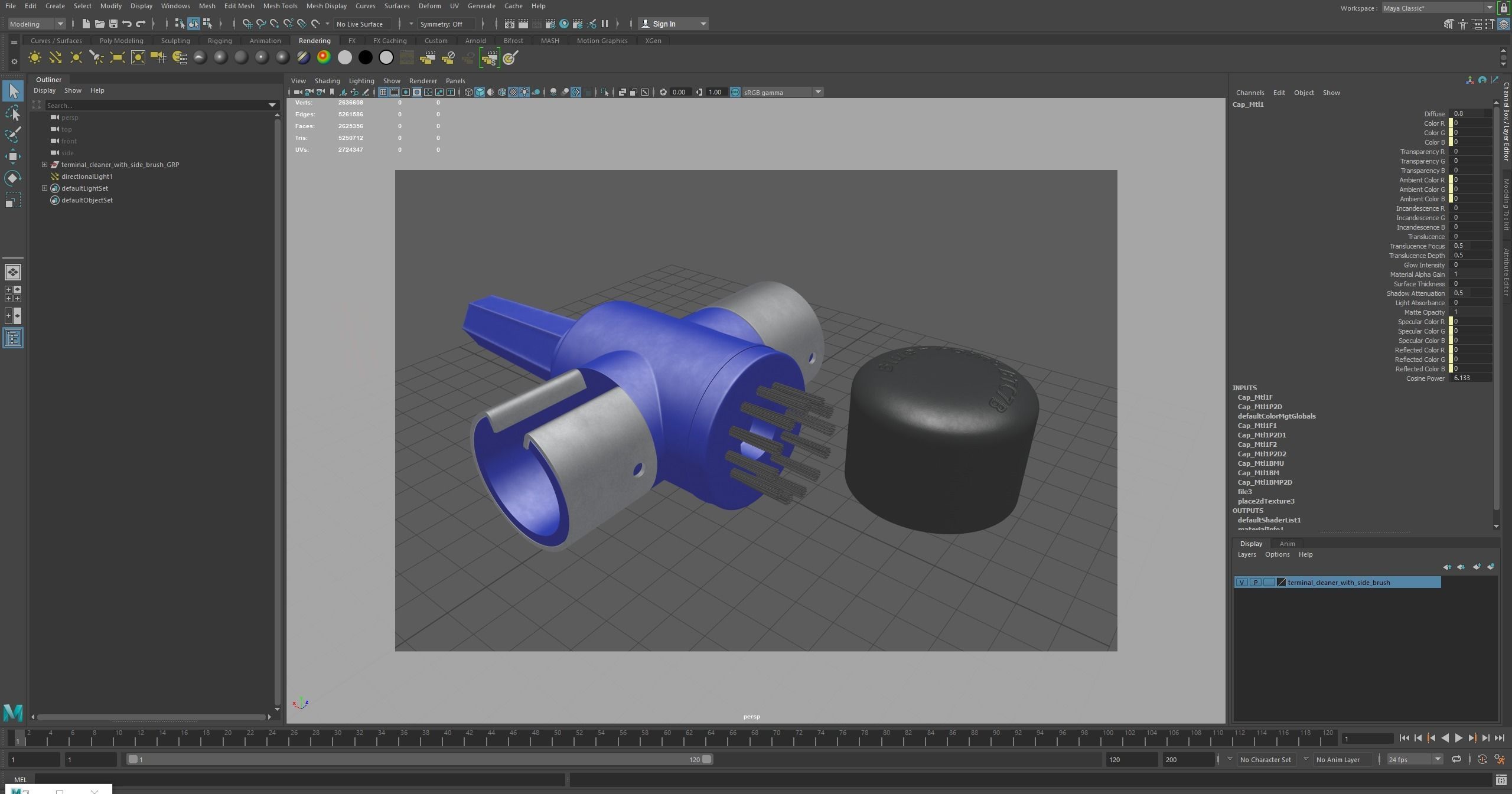 SO Terminal cleaner with side Terminal brush Low-poly 3D model_29