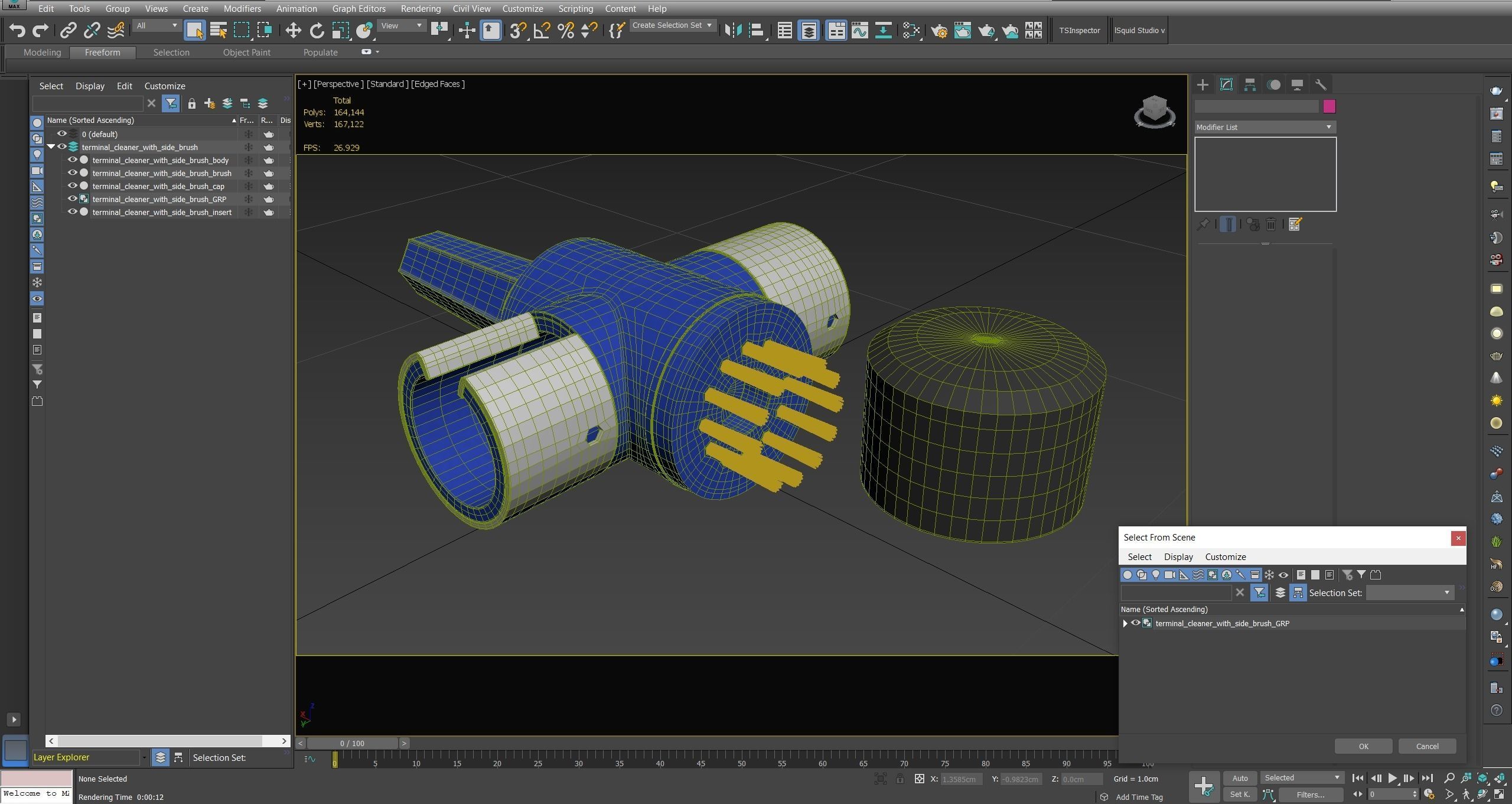SO Terminal cleaner with side Terminal brush Low-poly 3D model_27