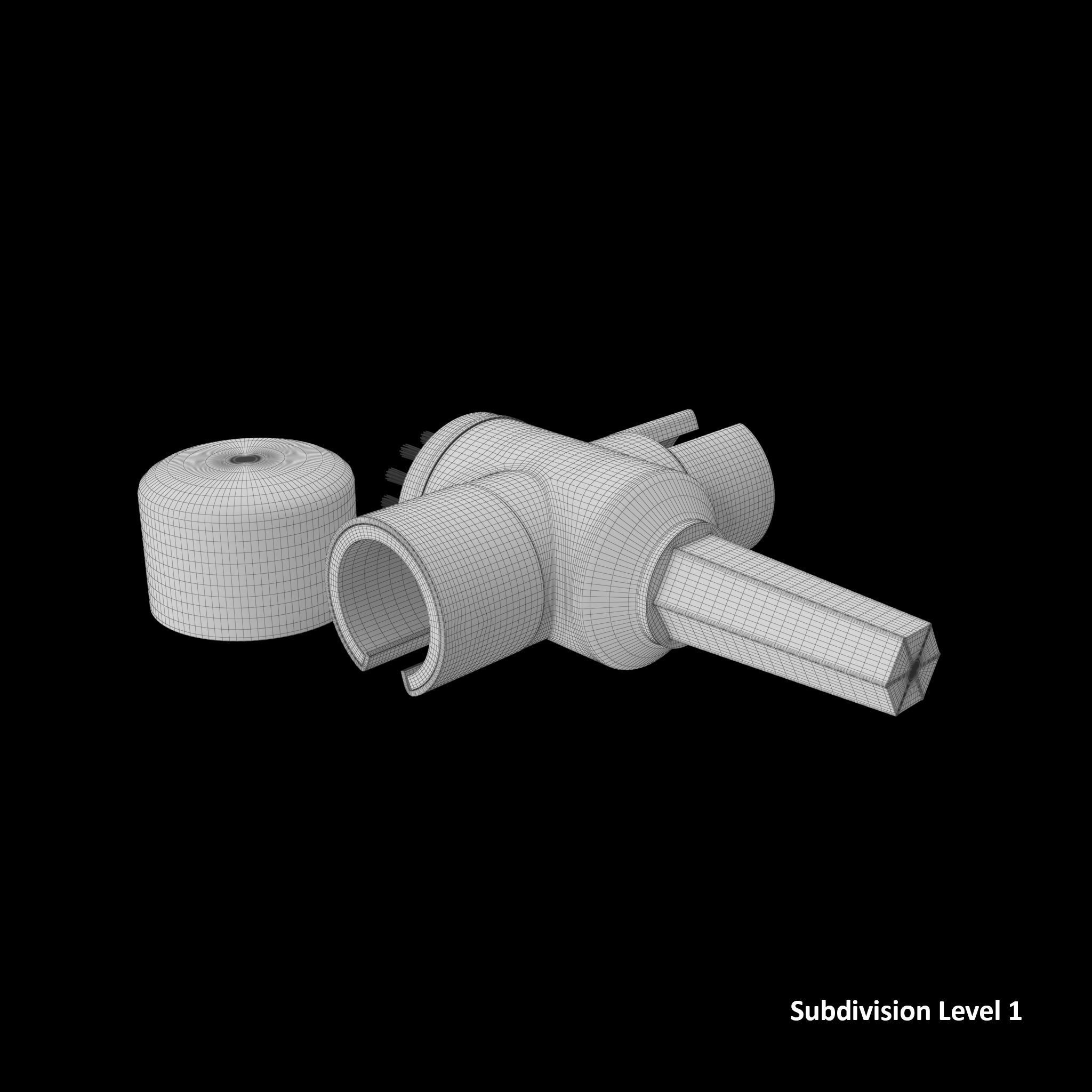 SO Terminal cleaner with side Terminal brush Low-poly 3D model_12