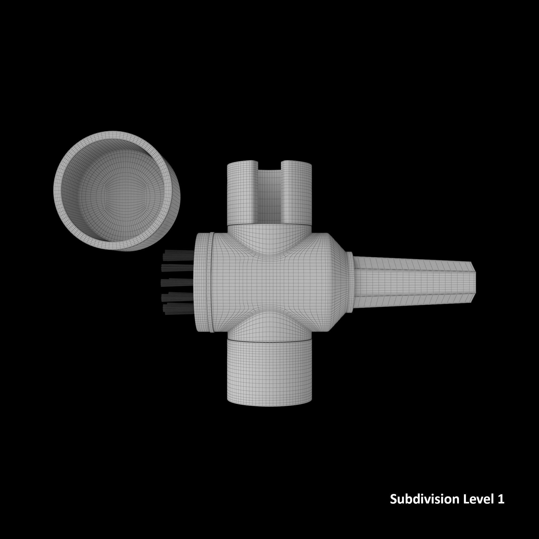 SO Terminal cleaner with side Terminal brush Low-poly 3D model_23