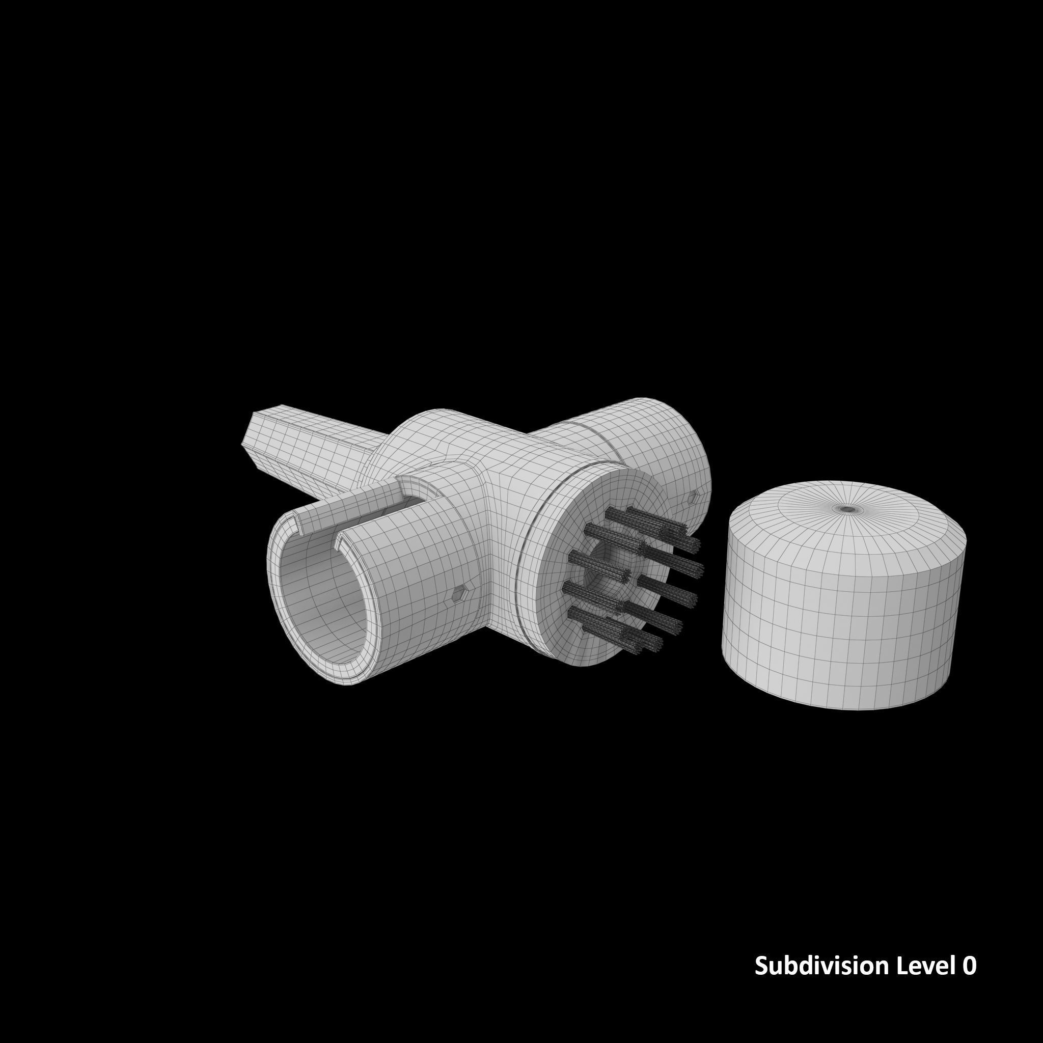 SO Terminal cleaner with side Terminal brush Low-poly 3D model_10