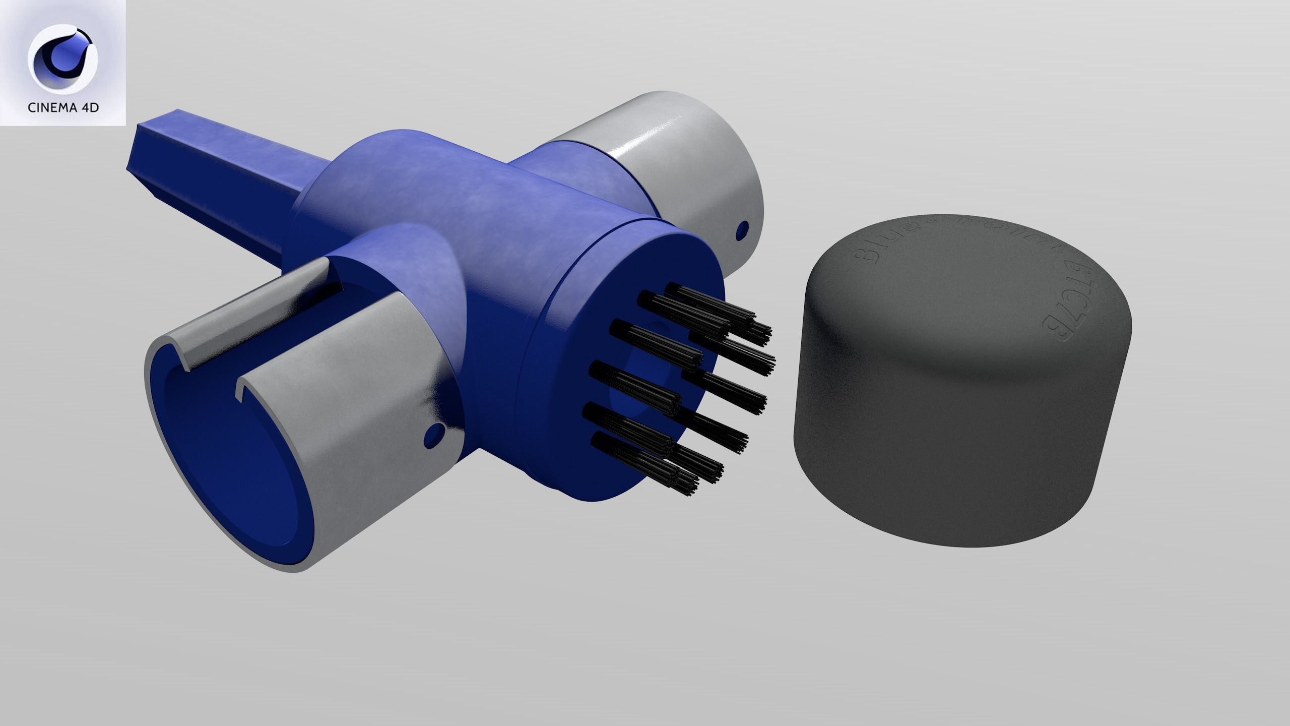 SO Terminal cleaner with side Terminal brush Low-poly 3D model_30