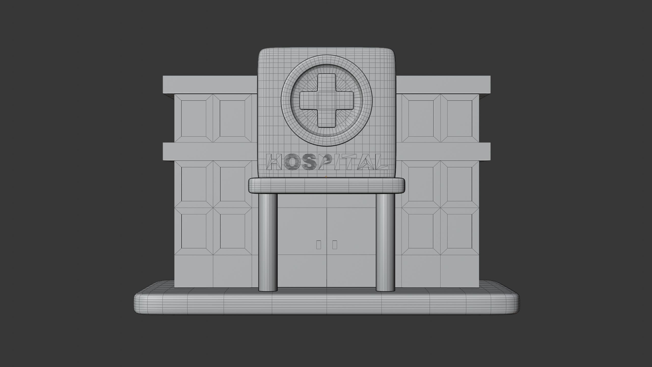 Hospital Building 3D Icon 3D model_5