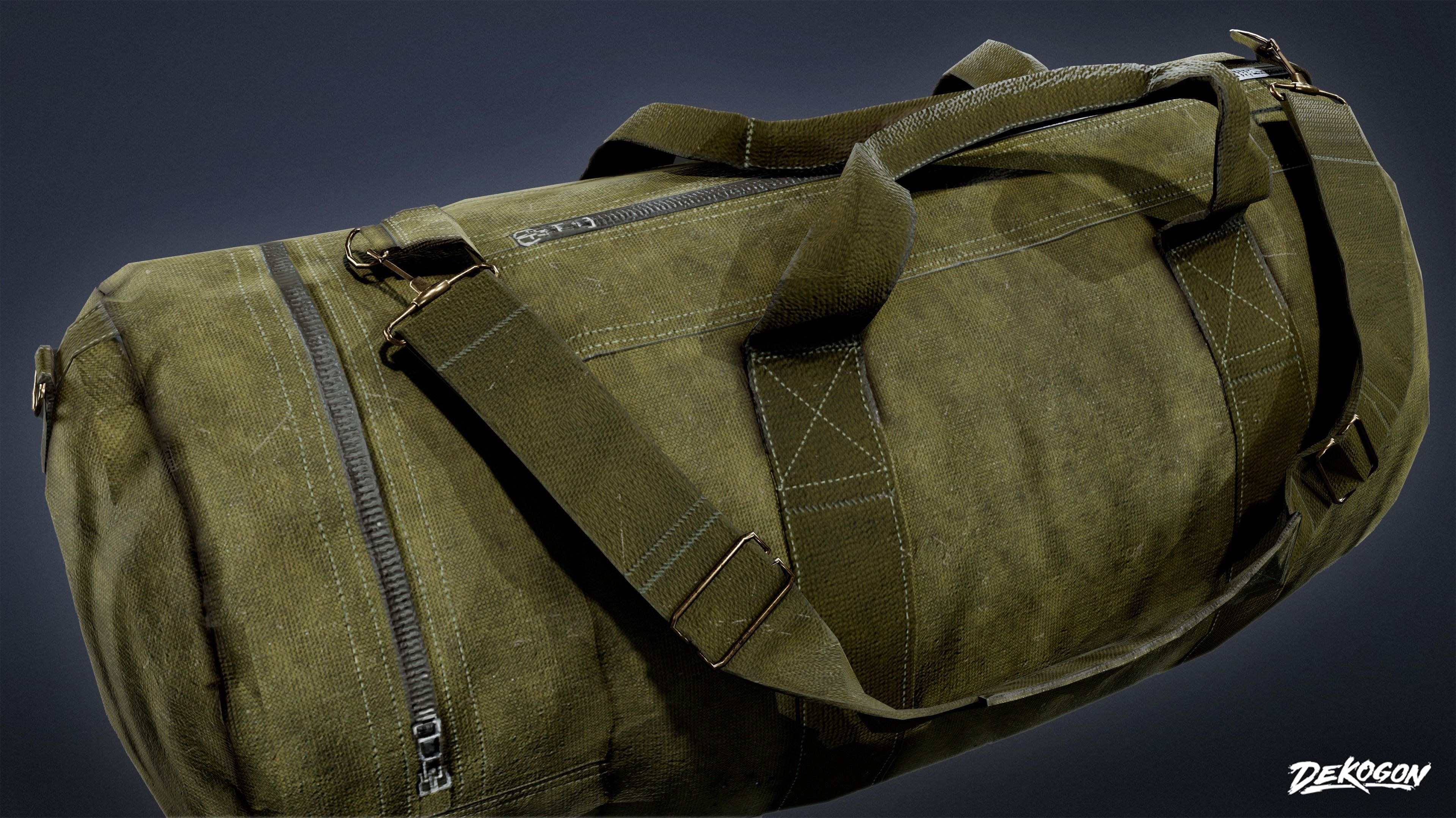 MILITARY - Bag 01 - LOW POLY Low-poly 3D model_7